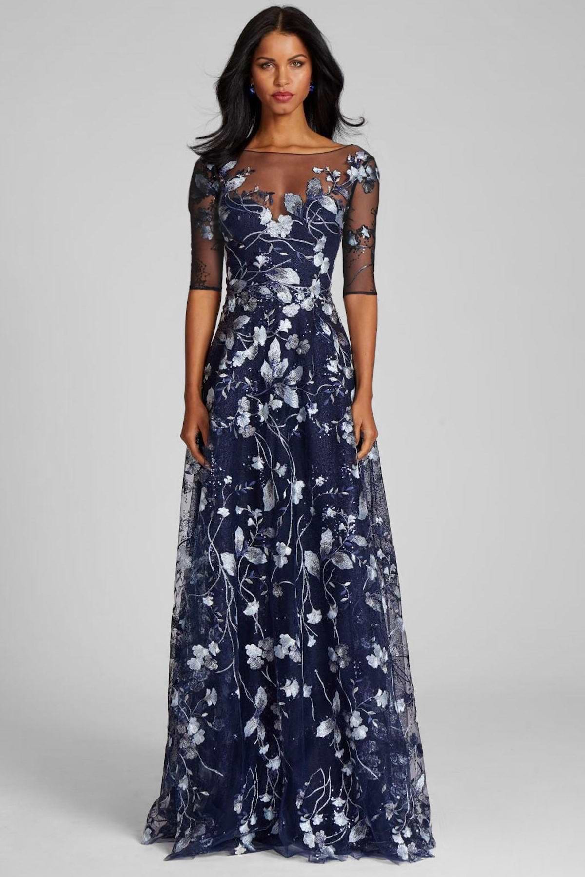 royal blue mother of the bride dresses Cape Sleeve Gown for Formal or Mother-of-the-Bride – FD6135 – Viniodress Elegant and timeless Royal Blue Mother of the