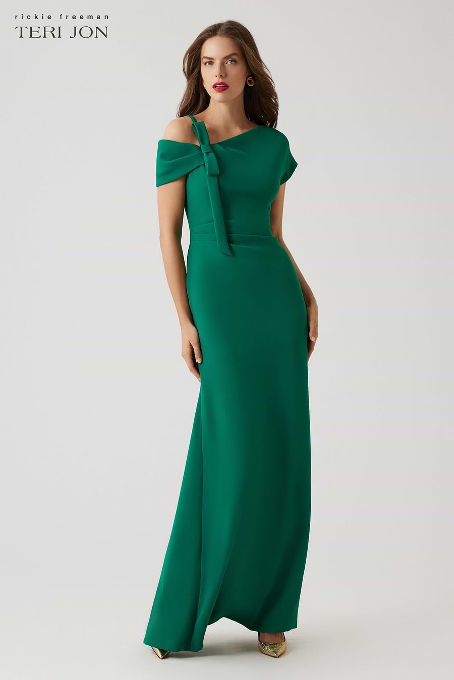 Crepe Asymmetrical Gown