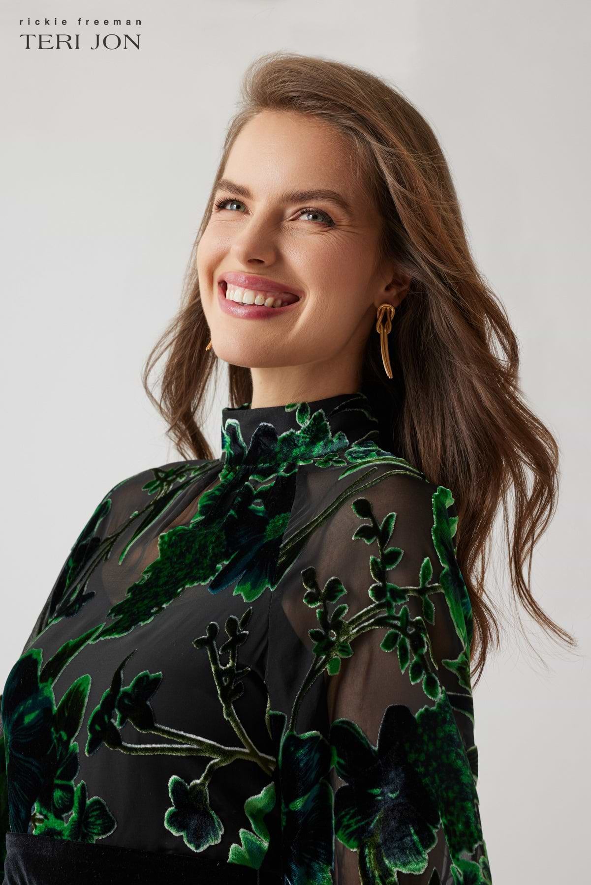 floral burnout velvet dress Tuckernuck Sakura Blossom Sasha Scarlet Sakura / XL This garment fits true to size Lulus | Black Floral Burnout