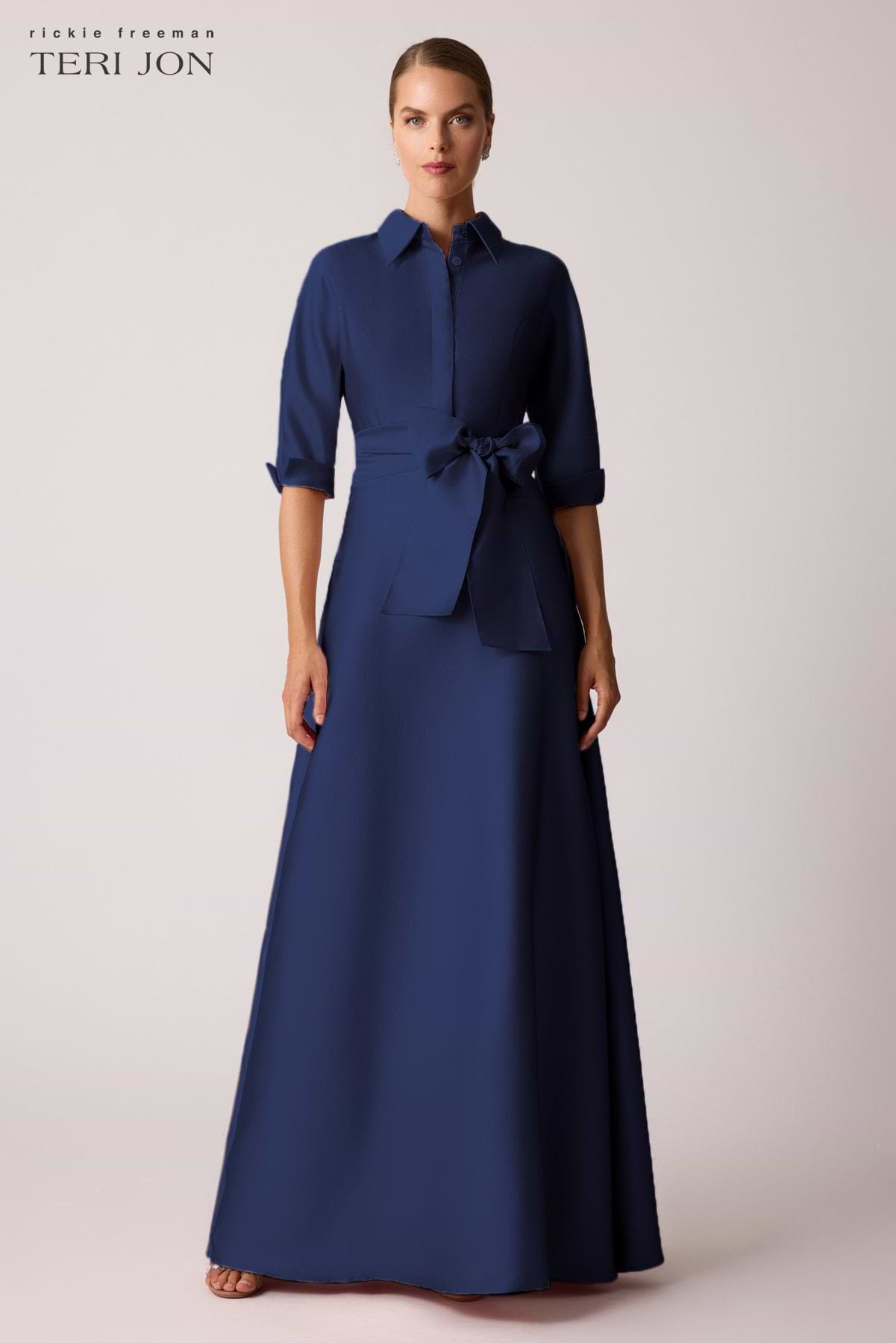 Mikado Shirt Drop Waist Gown