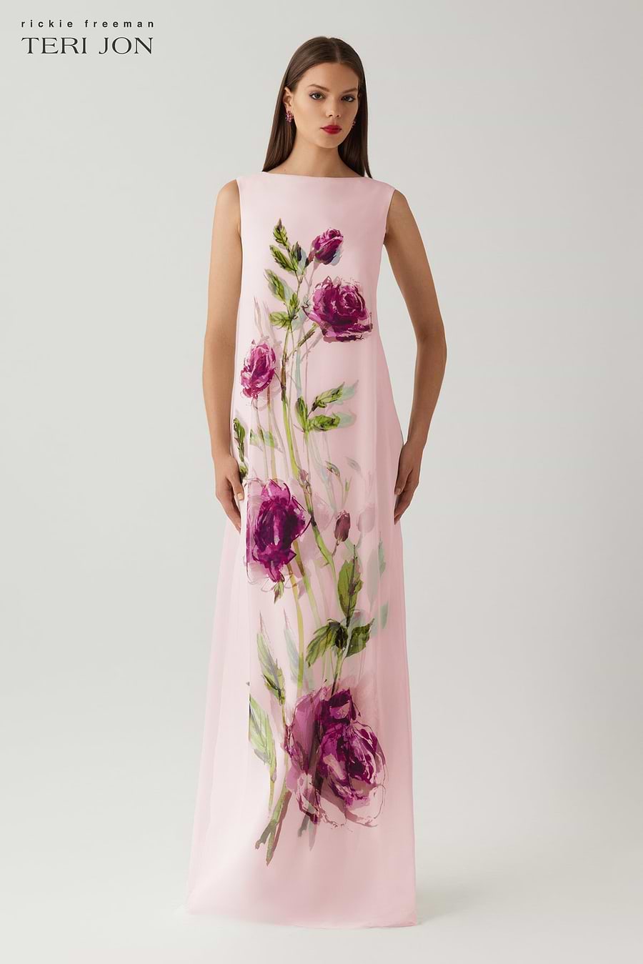 chiffon overlay dresses Sheer Dress Set The sheer chiffon overlay features a chic off Flower Print Crepe With Chiffon