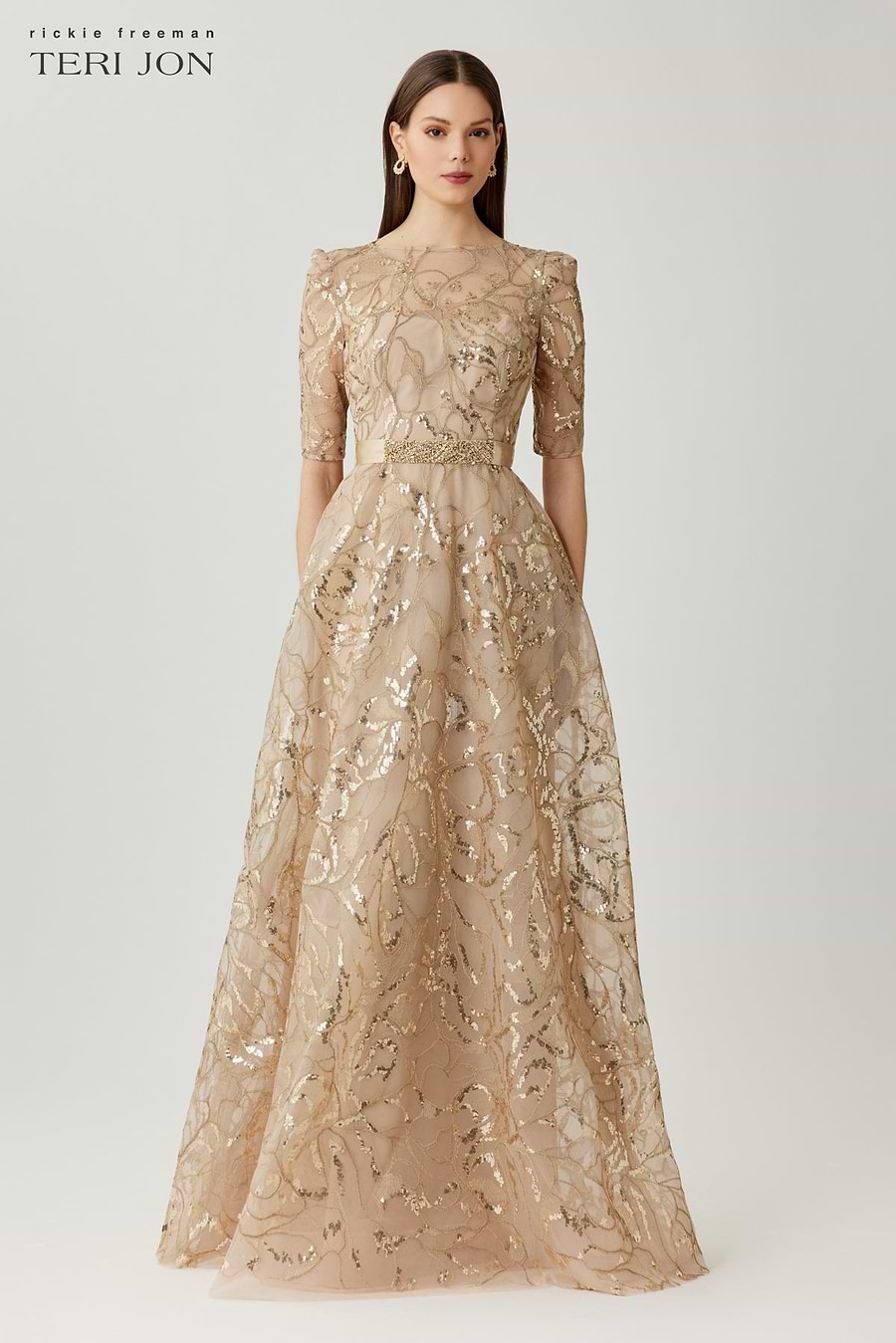sequin and tulle dress Evening Dresses Plus Size for Women Party Wear Wholesale Forever loved Foxglove Embroidered Sequin Tulle Gown
