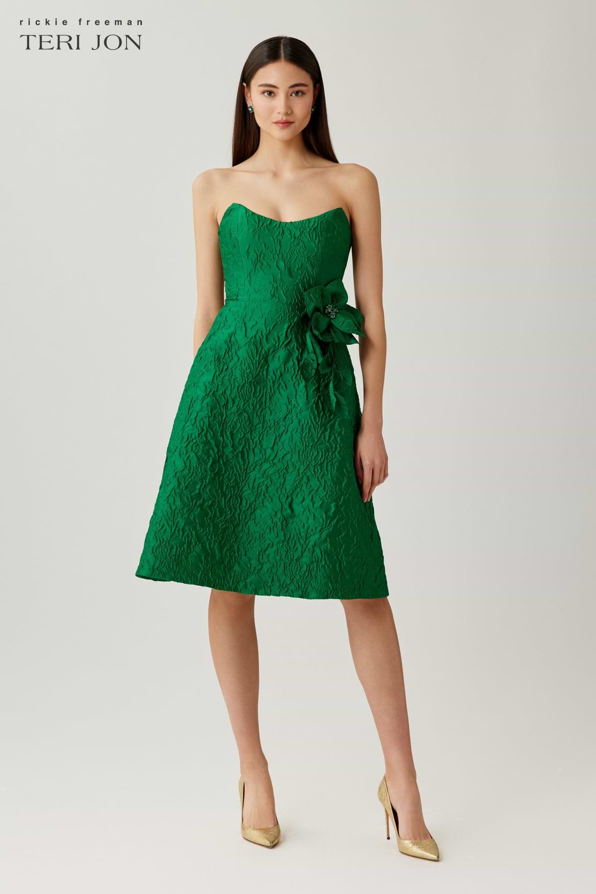 Teri Jon Floral Jacquard Cocktail Dress Size 0