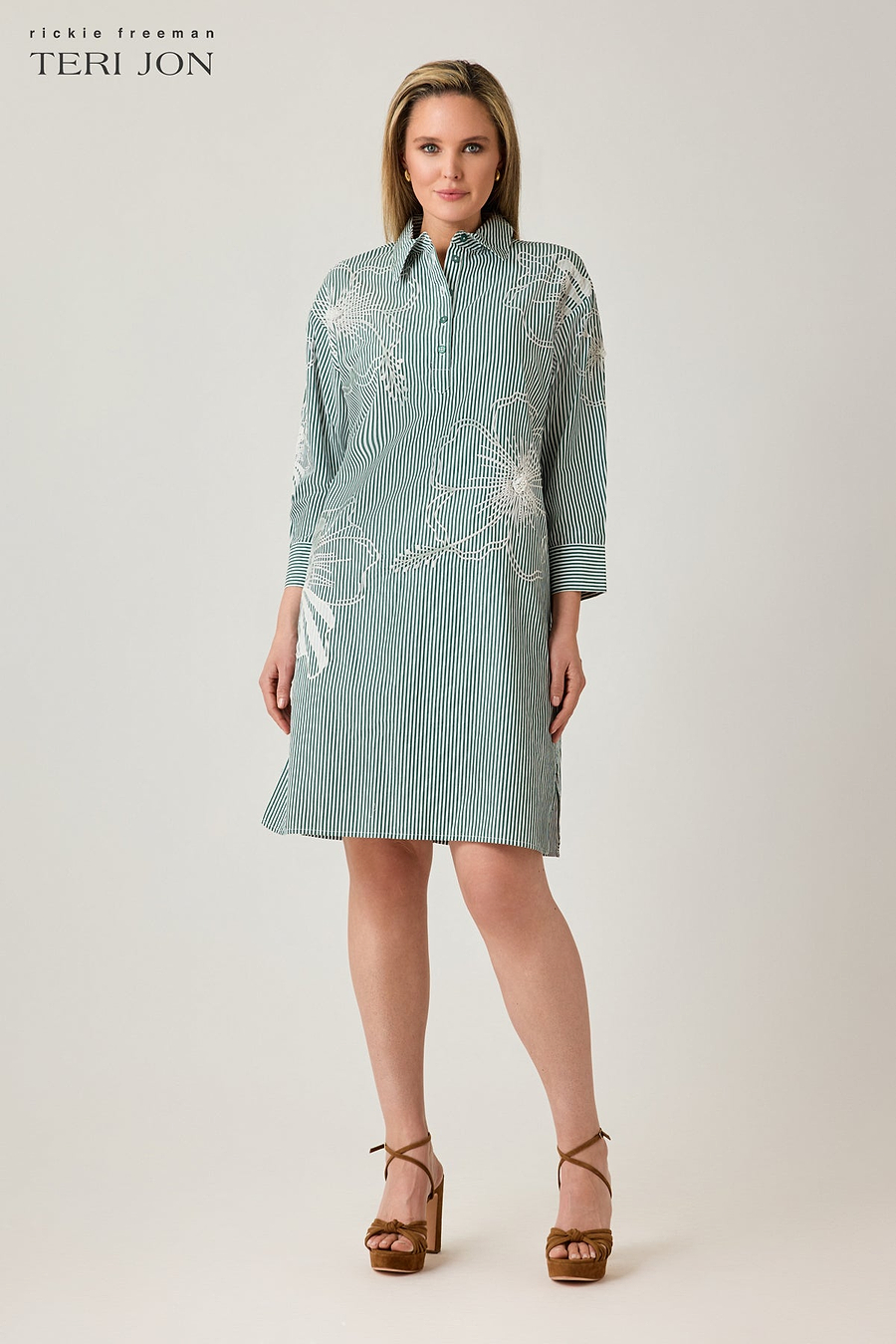 Green White Plus Size Image