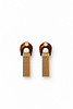 Pearl and Tortoiseshell Earrings with Golden Fringe