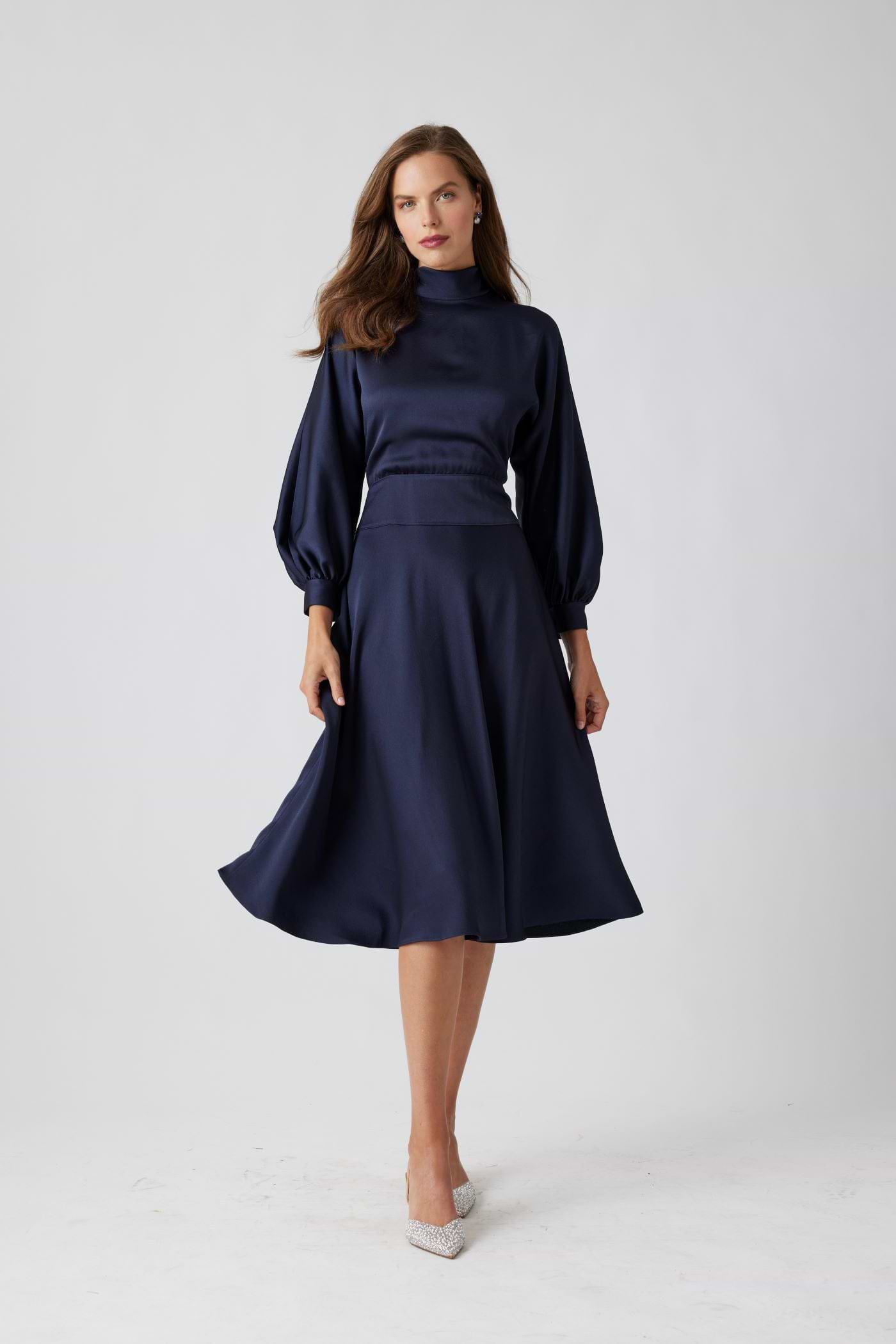 women's rehearsal dinner dress with Big Sleeves / "Serena" registry office weddings Rehearsal Dinner Attire 