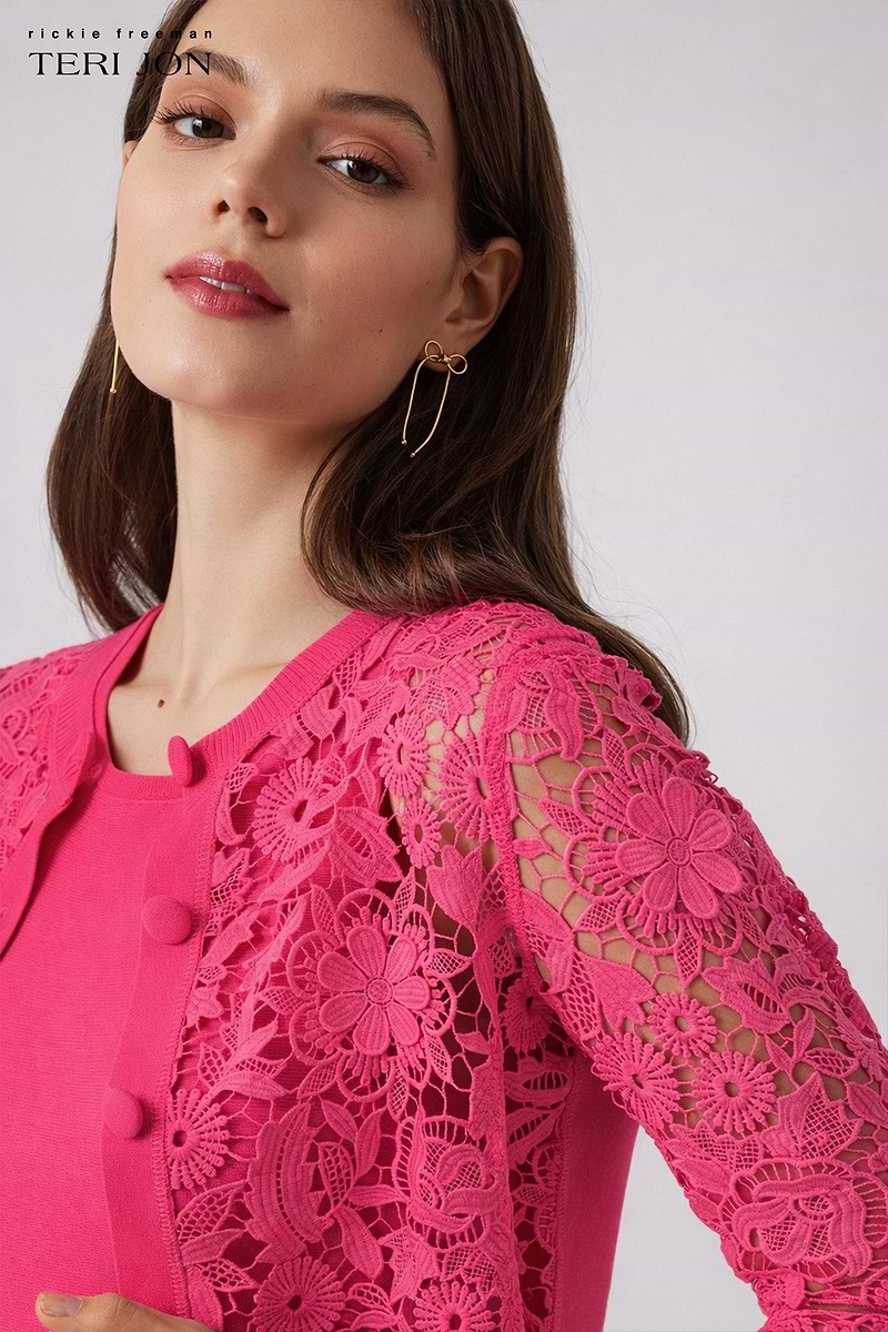 ⭐︎mi様⭐︎【ё】eyelet lace compact cardigan Eyelet Lace Knit Cardigan – Terijon.com