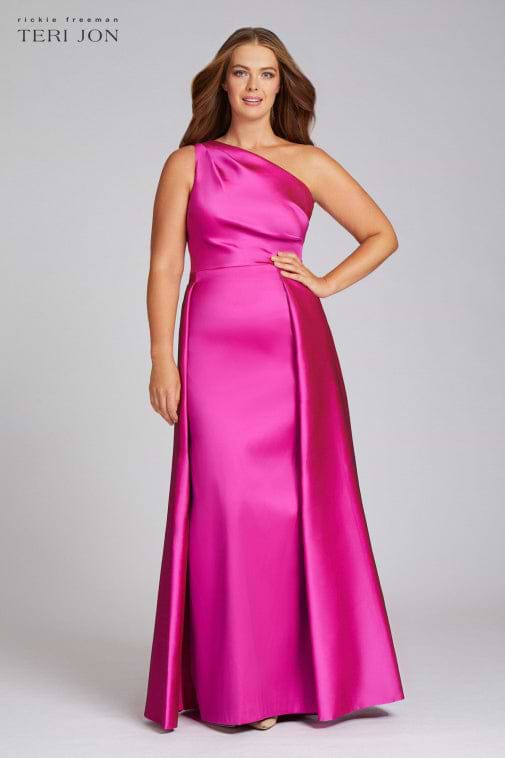 Teri Jon One Shoulder Stretch Gazar Gown Size 20