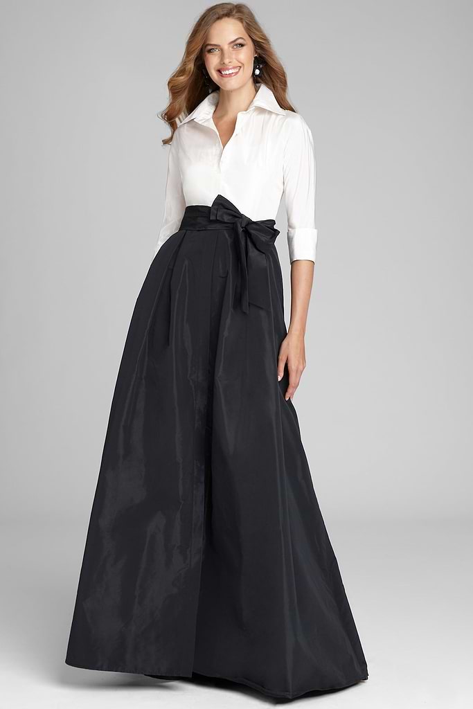 Teri Jon By Rickie Freeman Women's Taffeta Shirt Gown - Multi - Size 16