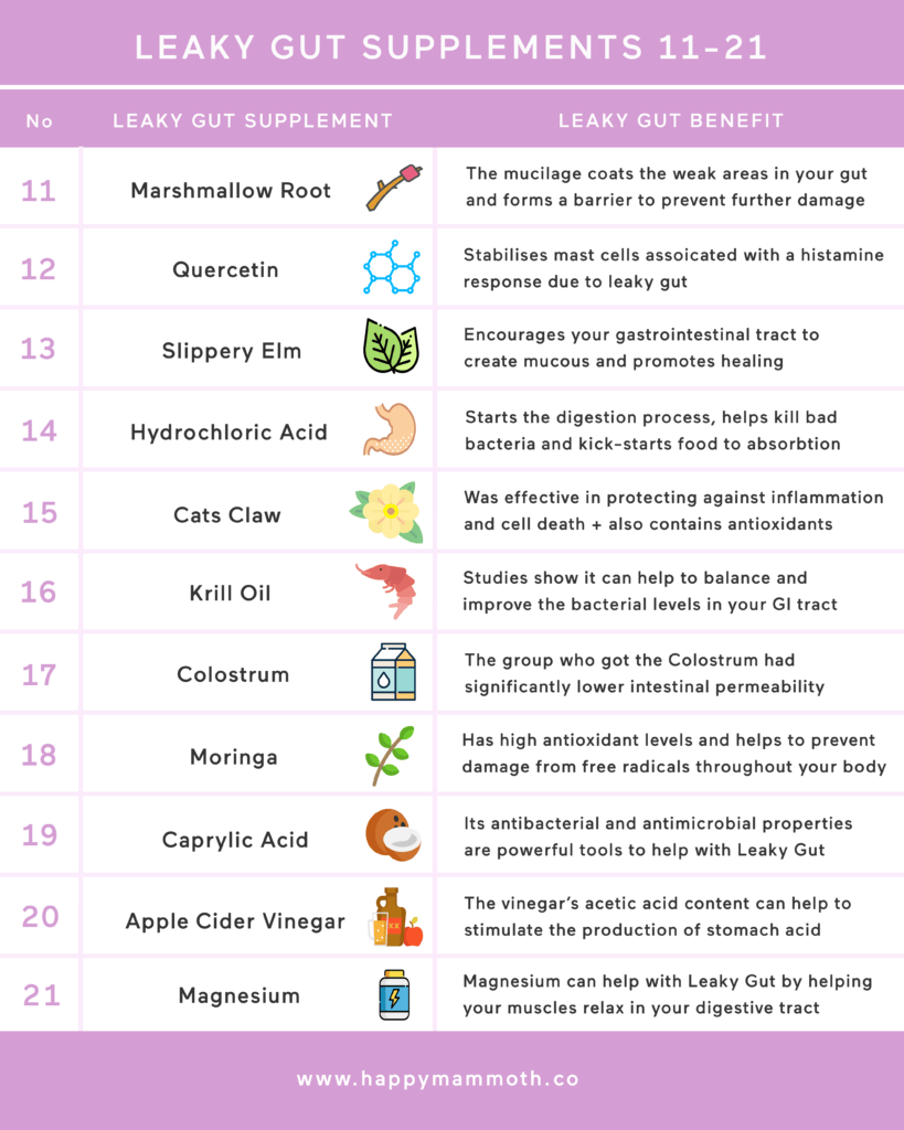 leaky gut supplements