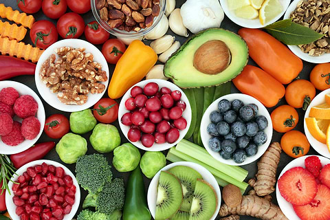 colorful fruits and vegetables