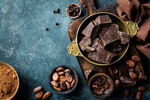 Dark Chocolate in a bowl