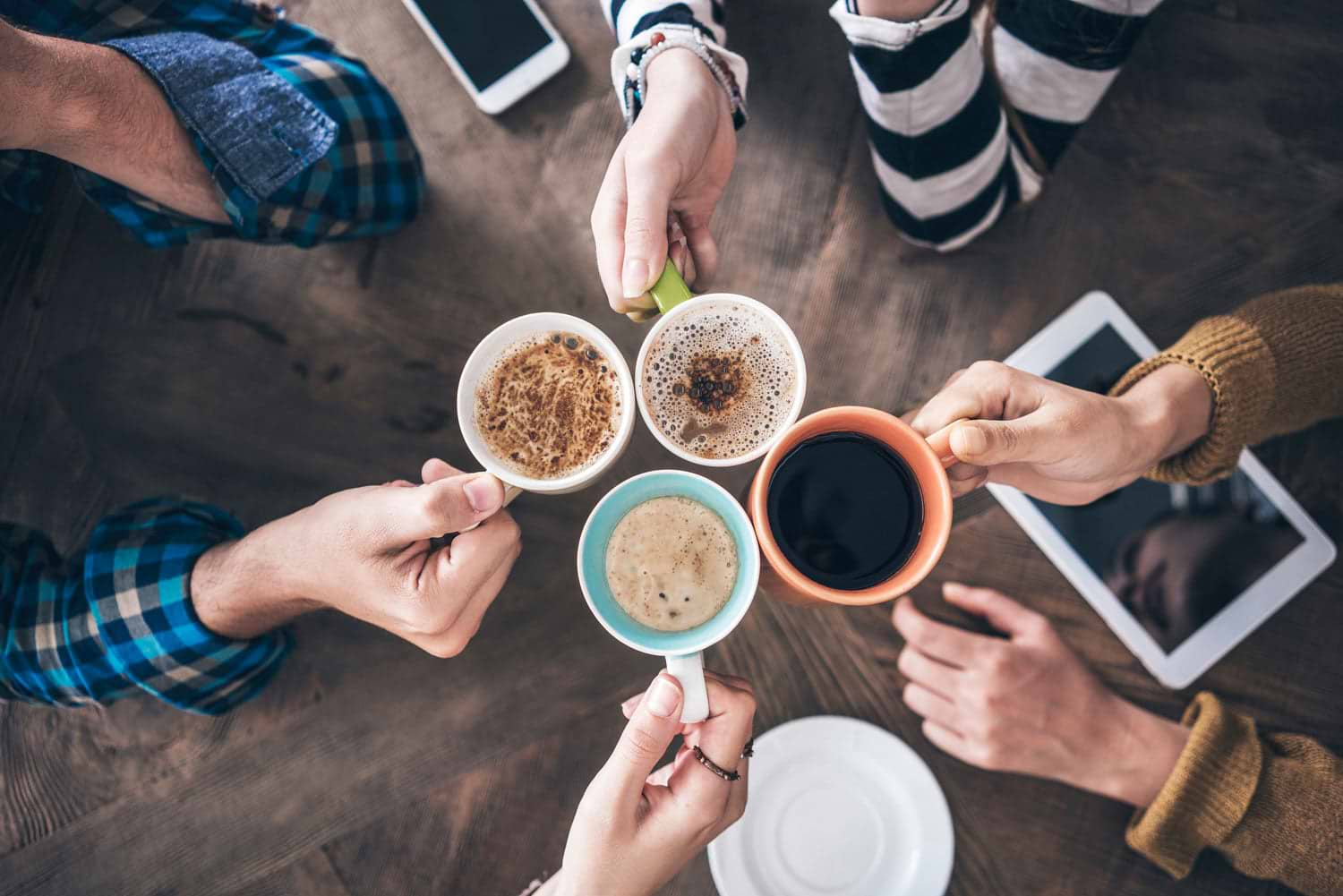 People drinking coffee