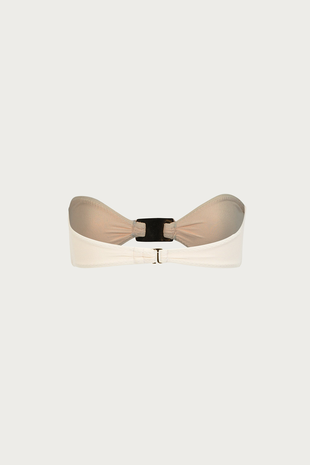 Hammered Bandeau Top (Faux Suede Cream)