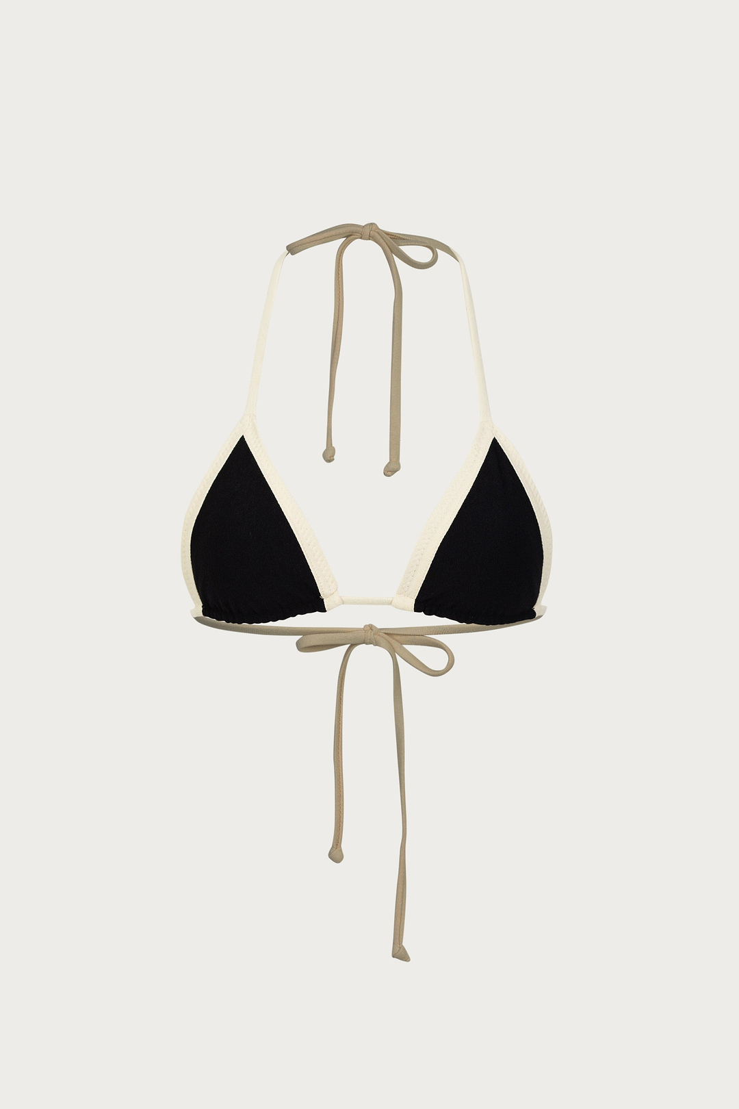 Triangle Top (Faux Suede Black/Cream)