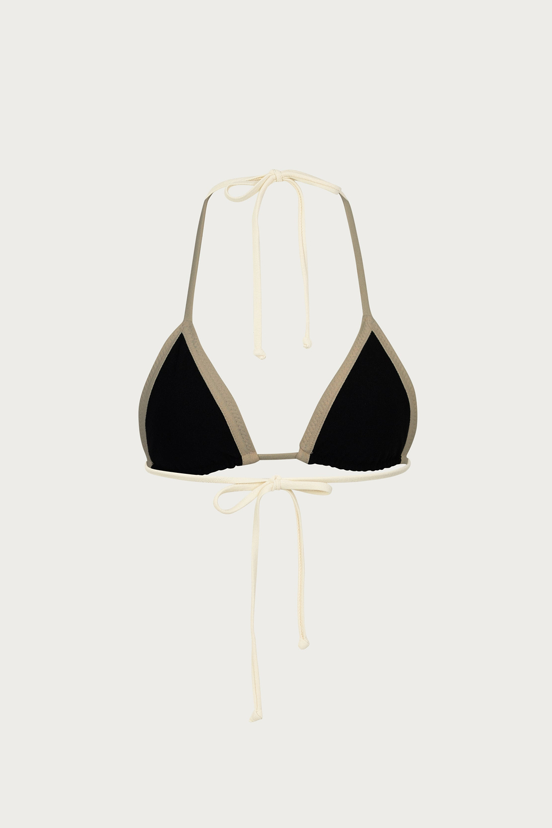 Triangle Top (Faux Suede Black/Cream)