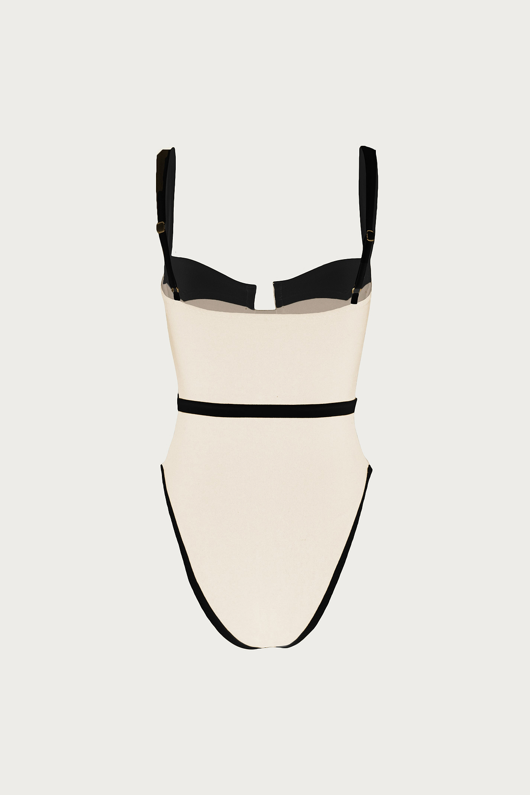 Western One Piece (Faux Suede Cream/Black)