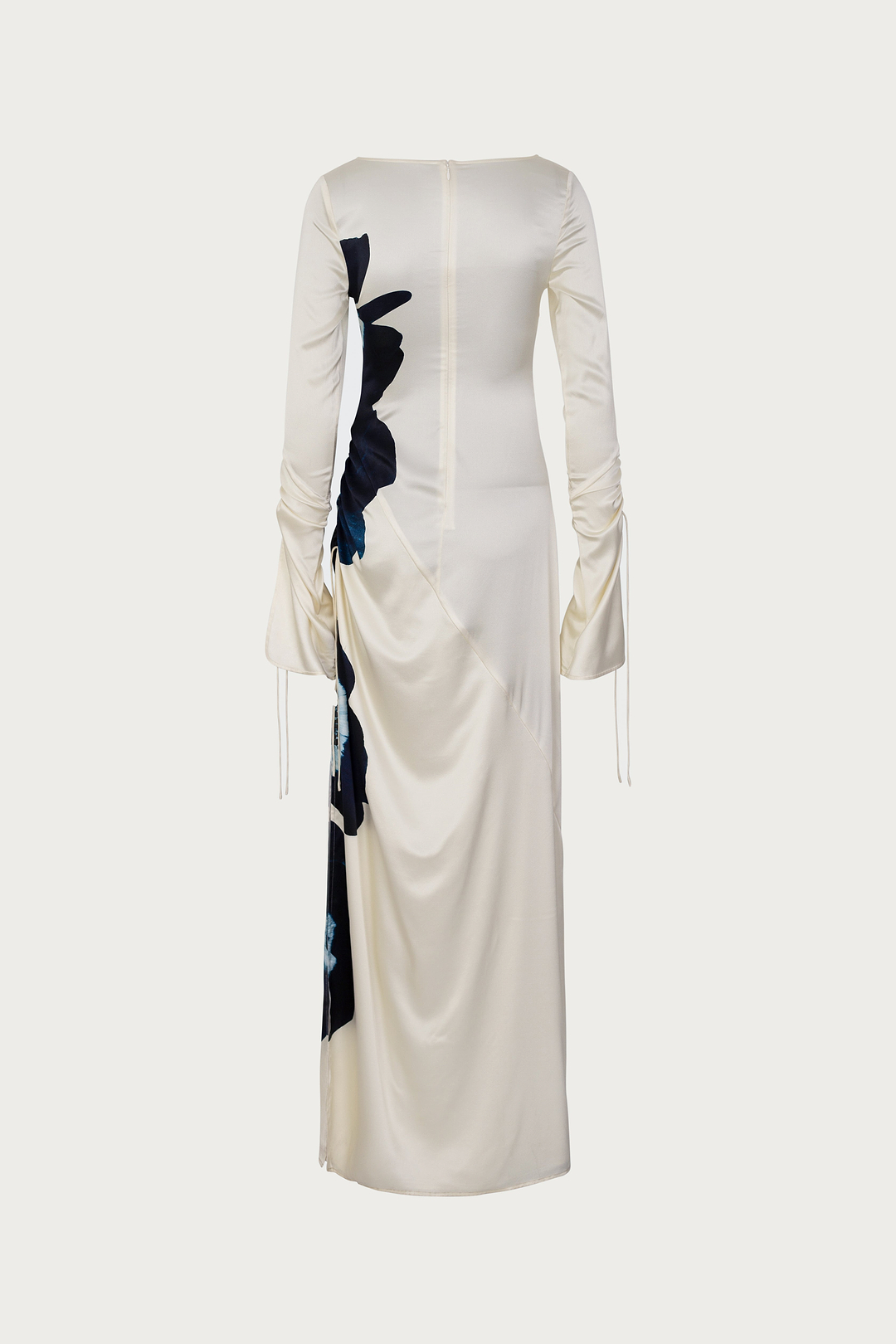 Silk Floral Gown (Cream/Navy)