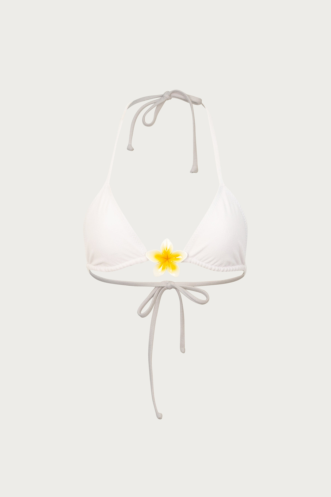 Island Triangle Top (Faux Suede White)