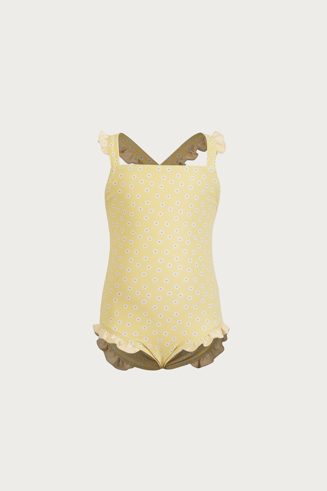 ruffle one piece (yellow daisy)