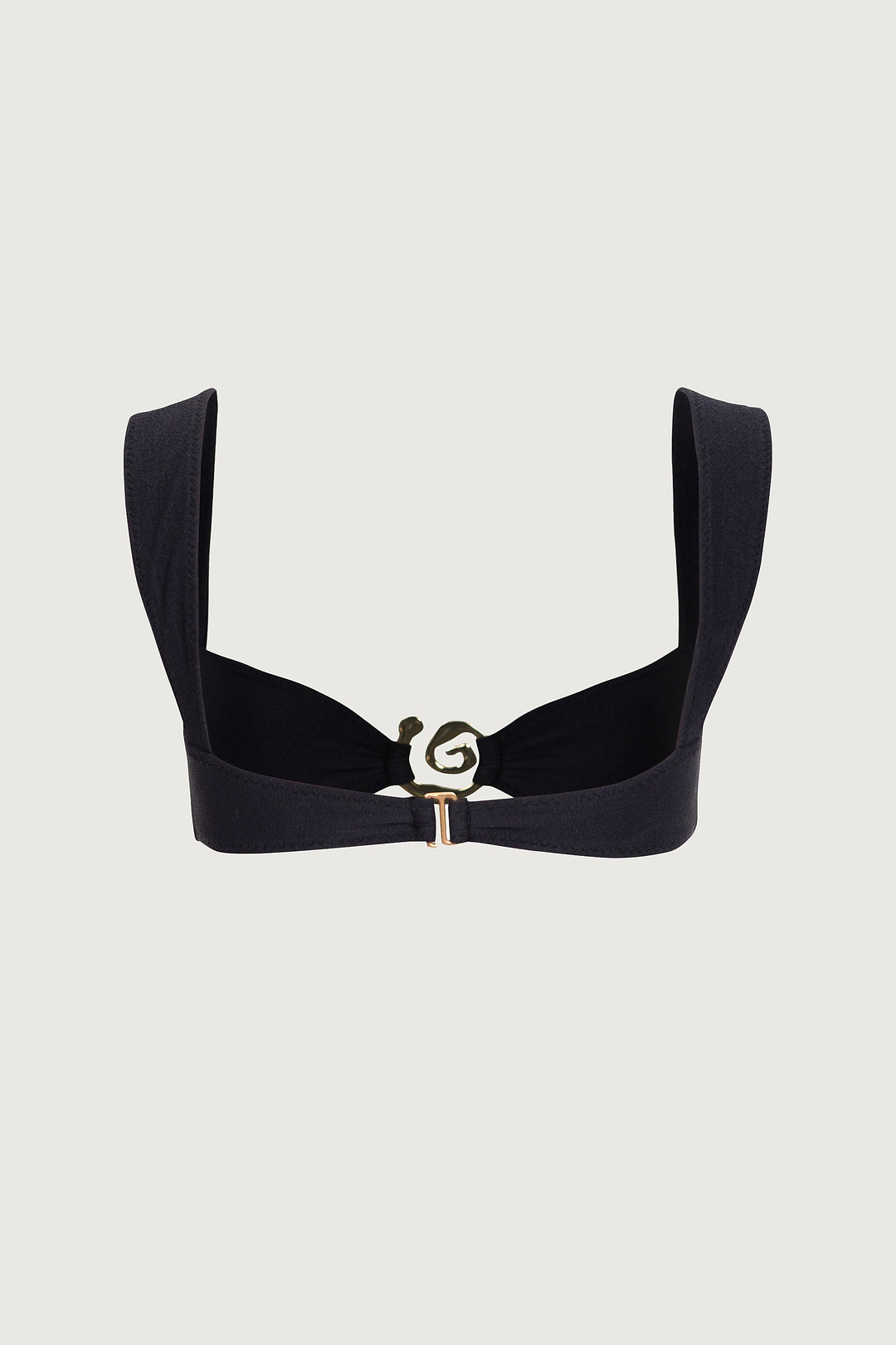 Spiral Bandeau Top (Faux Suede Black)