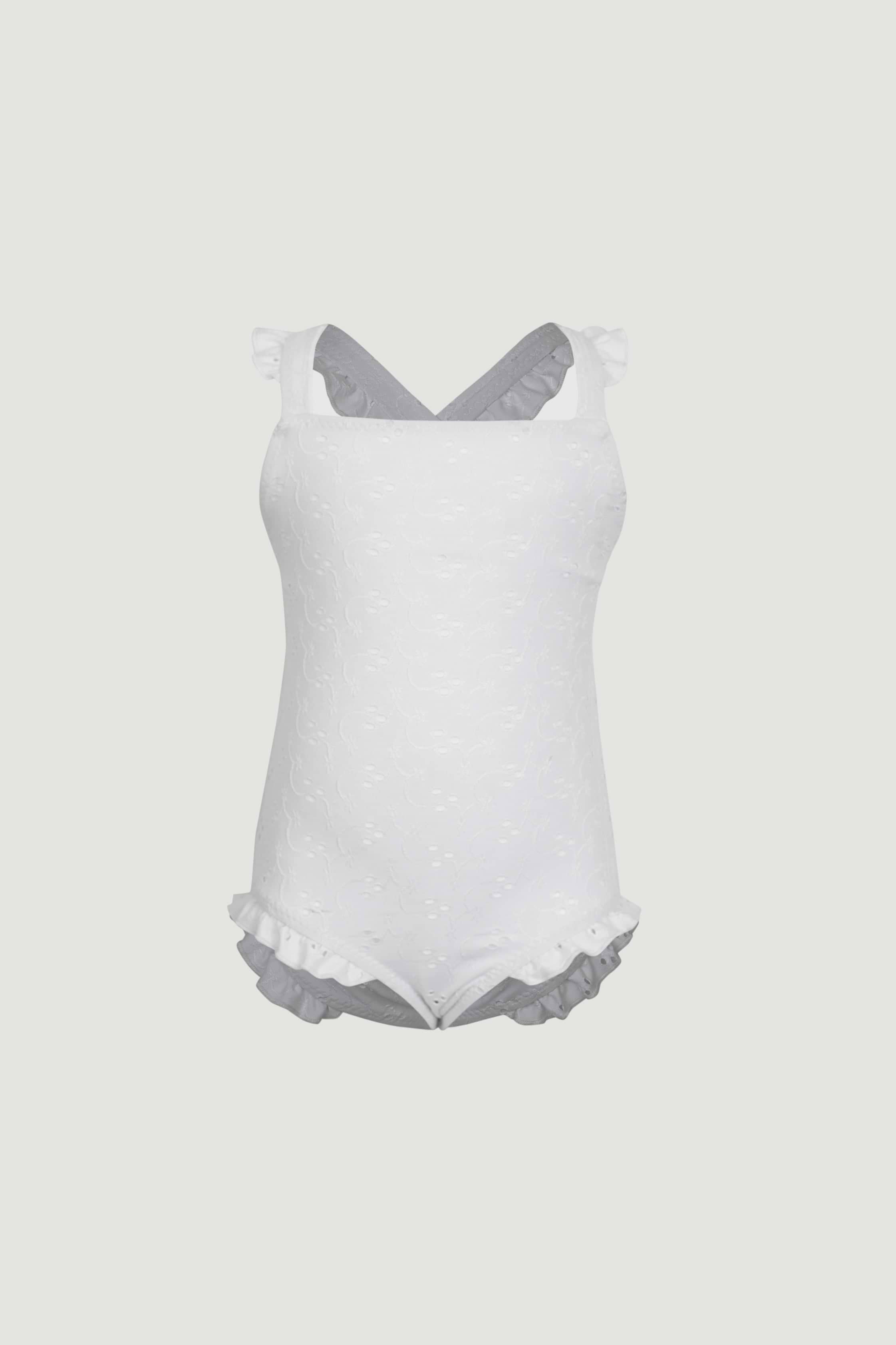 ruffle one piece (white eyelet) – SAME