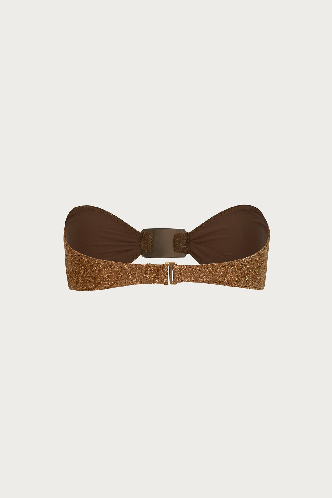 Hammered Bandeau Top (Mocha Shimmer Lurex)