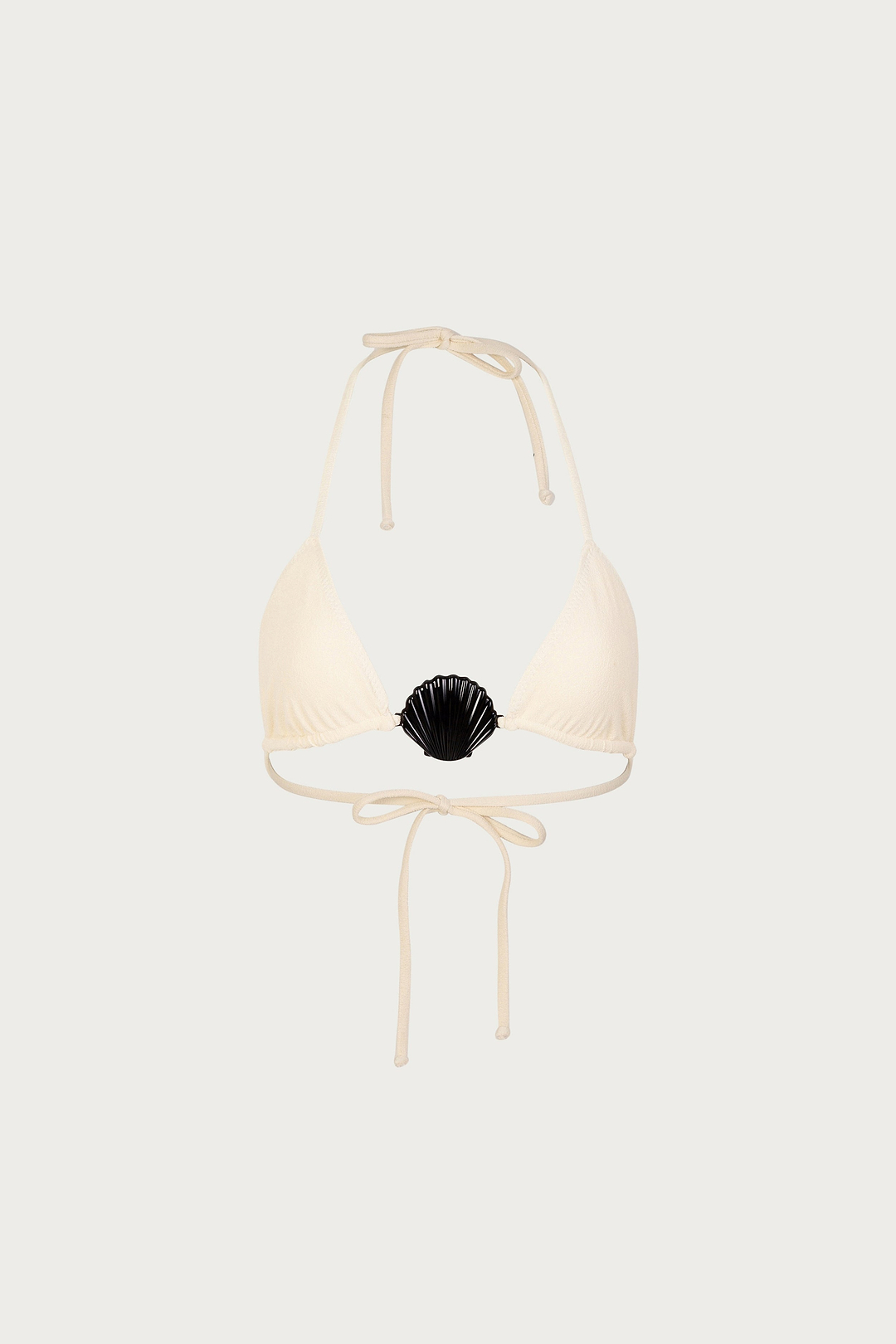 Shell Triangle Top (Faux Suede Cream)