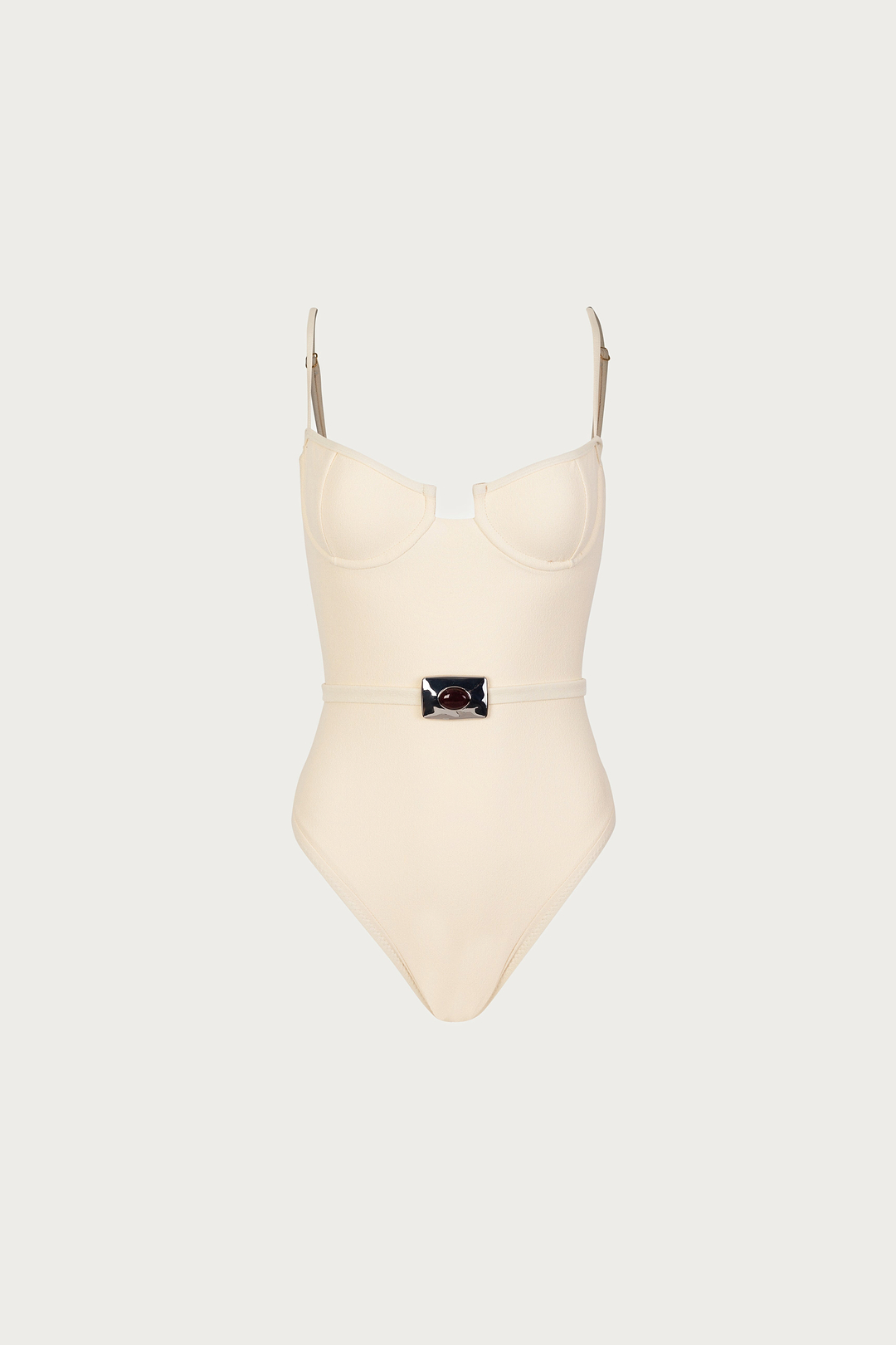 Hammered Stone One Piece (Faux Suede Cream)