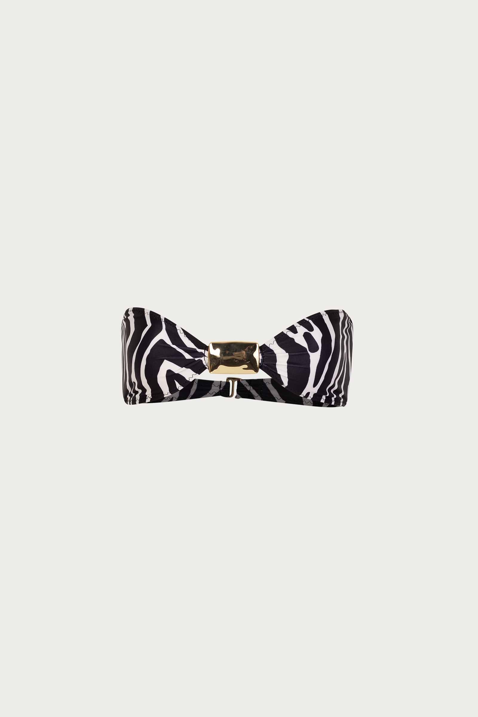 Hammered Bandeau Top (Zebra)