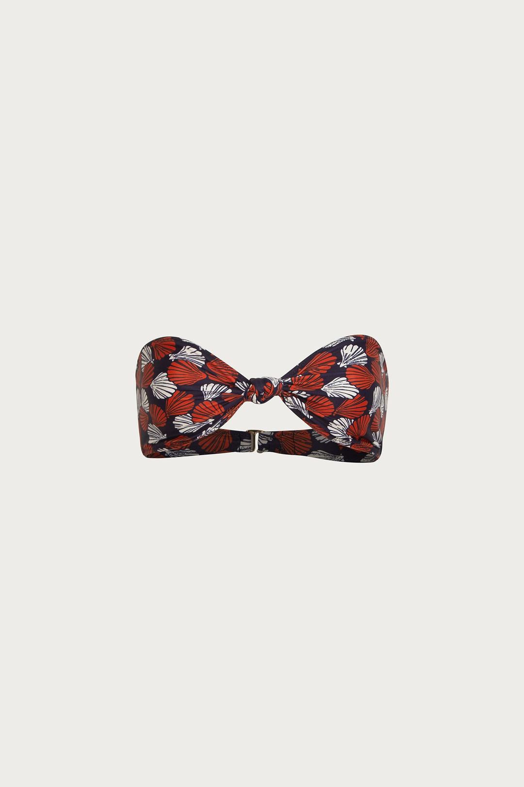 Knotted Bandeau Top (Palm Beach Shell Navy/Orange/Cream)
