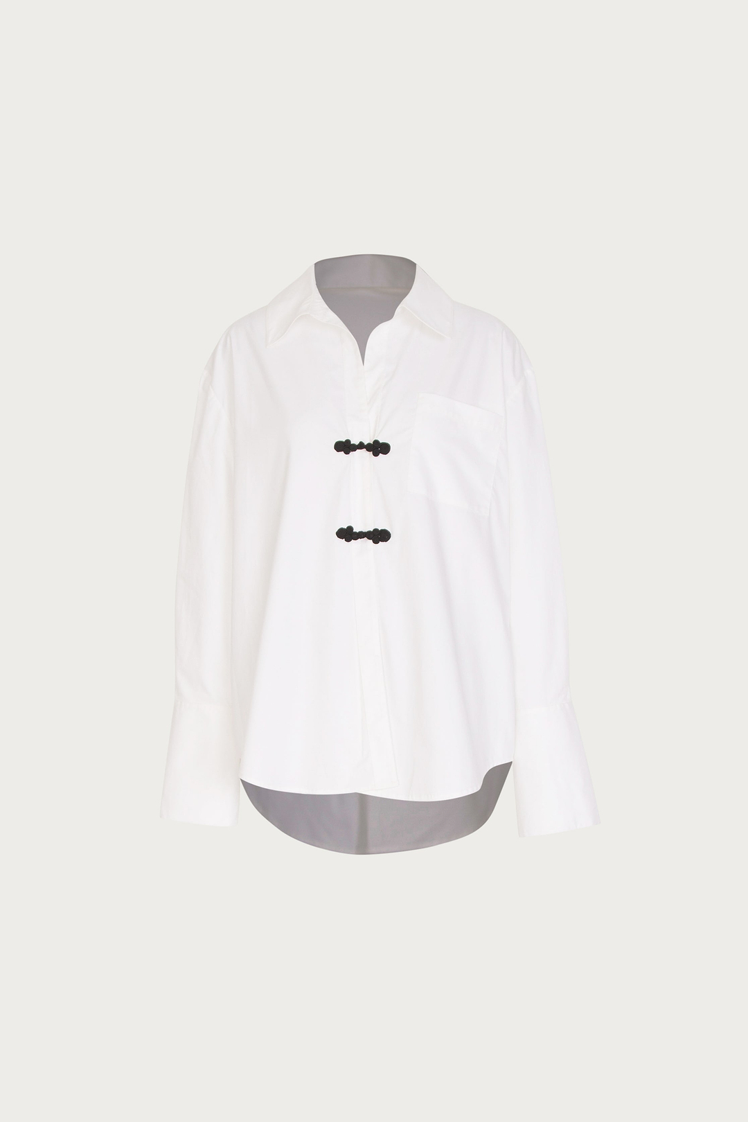 Oversized Poplin Shirt (White/Black)
