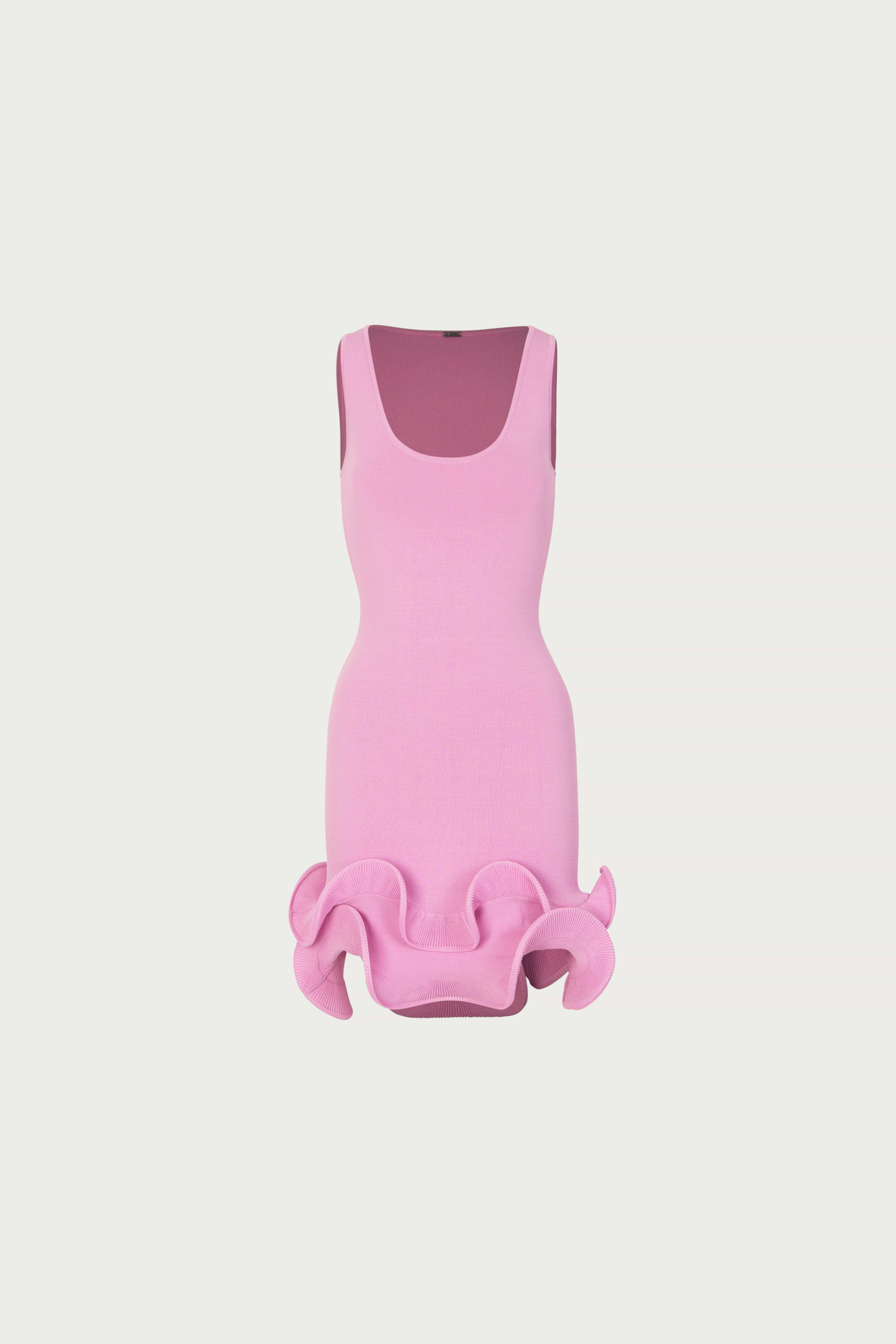 Double Ruffle Hem Mini Dress (Lilac Pink)