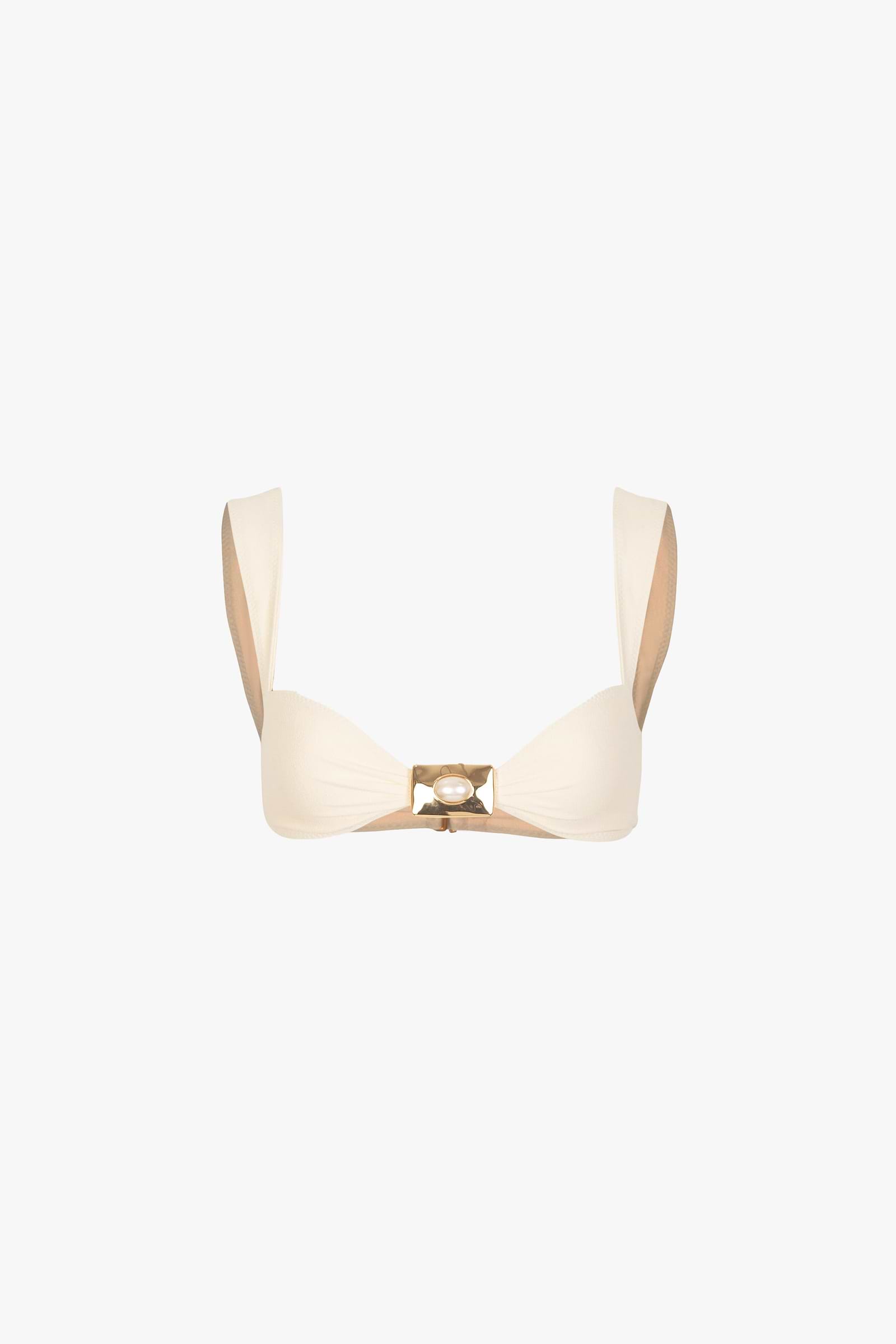 Hammered Pearl Top (Faux Suede Cream)