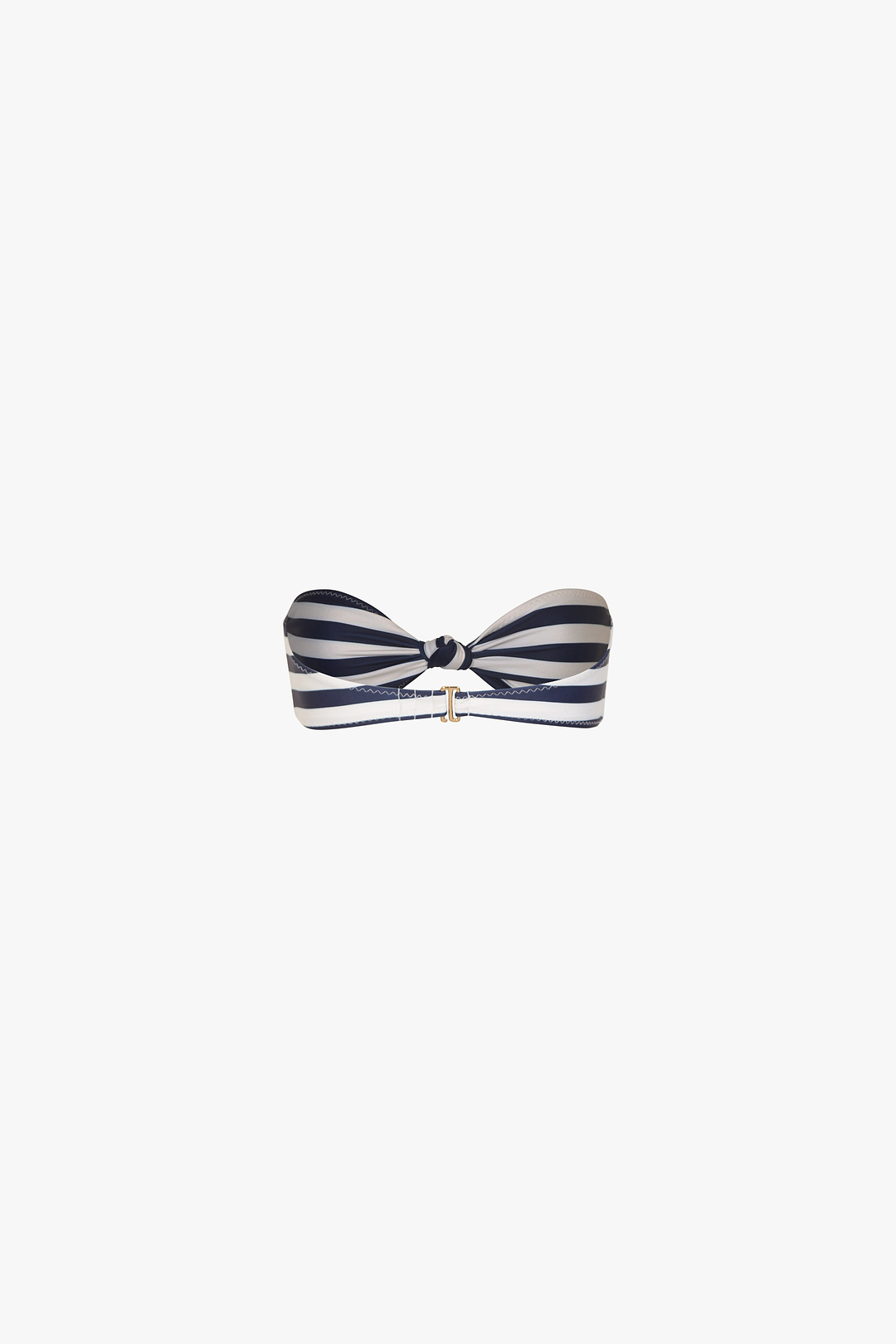 Knotted Bandeau Top (Navy Cream Stripe)