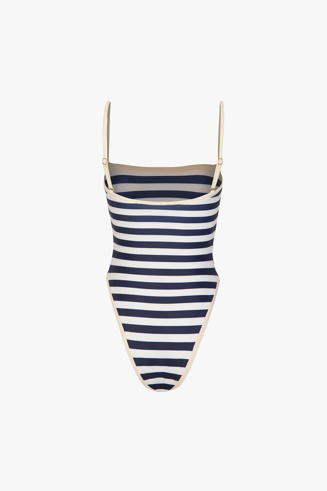 Colorblock One Piece (Navy Cream Stripe)