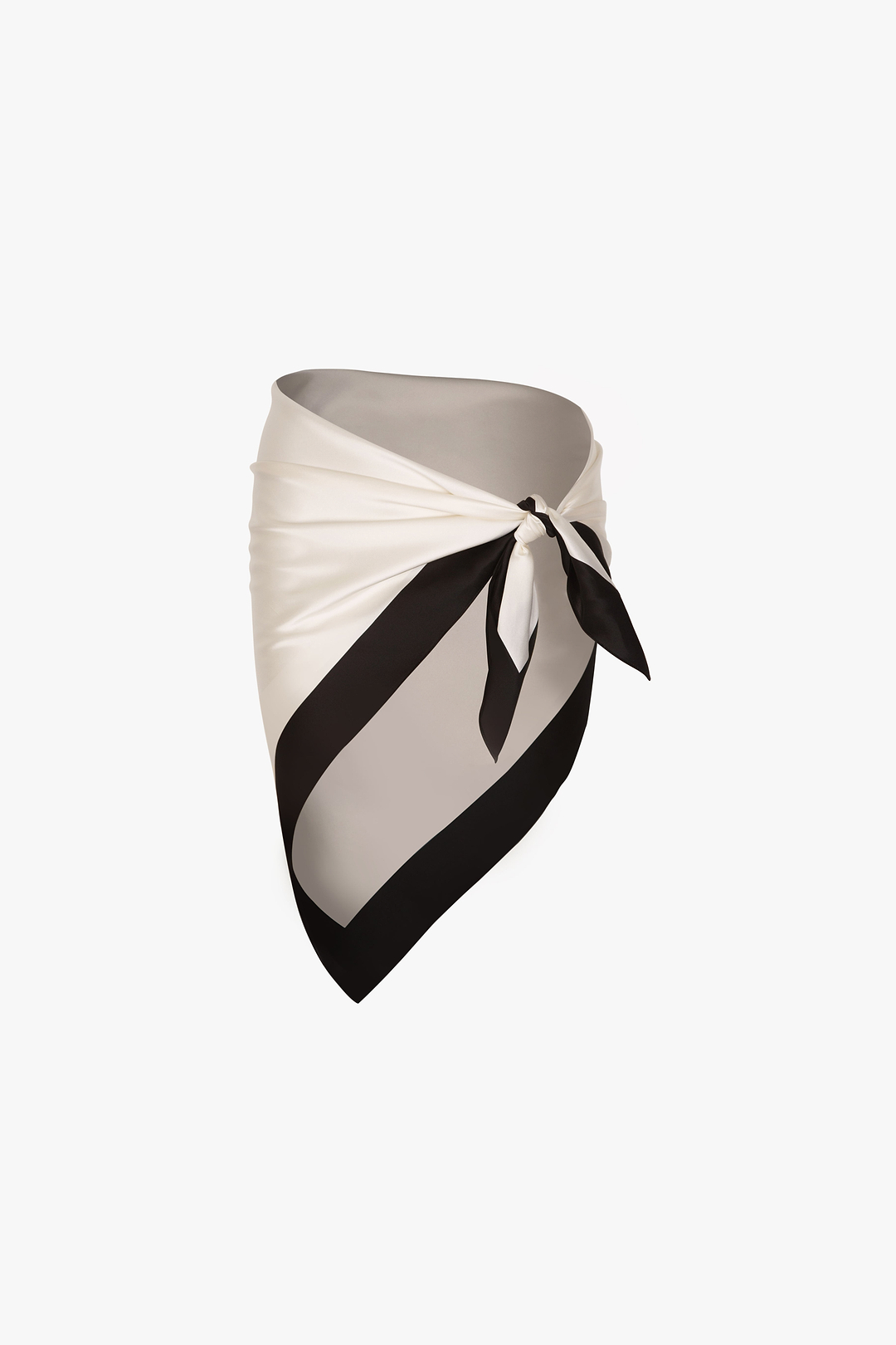 Silk Scarf (Cream/Black)