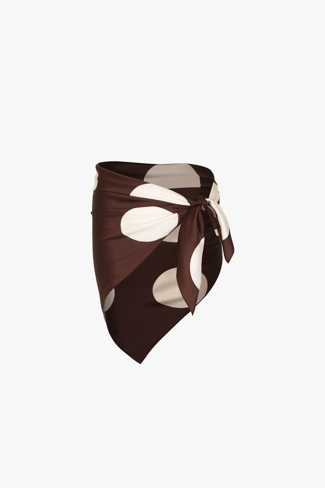 Silk Scarf (Chocolate Brown Polka Dot)