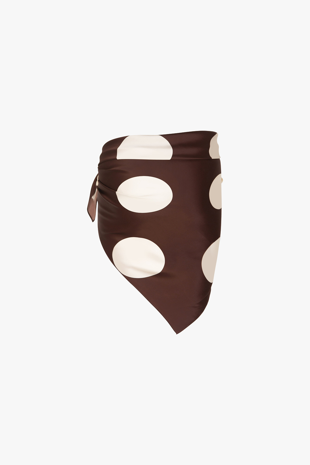 Silk Scarf (Chocolate Brown Polka Dot)