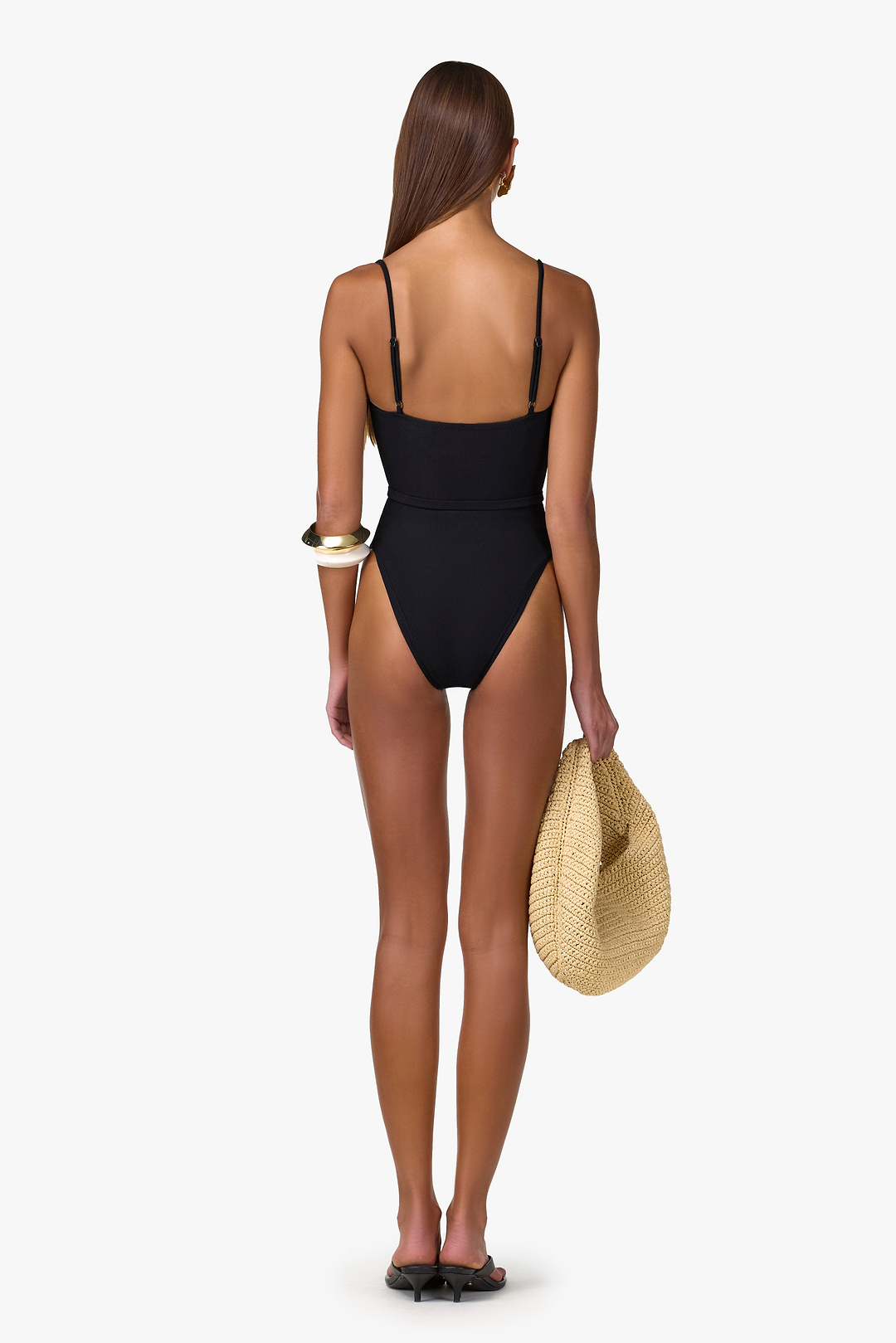 Hammered Pearl One Piece (Faux Suede Black)