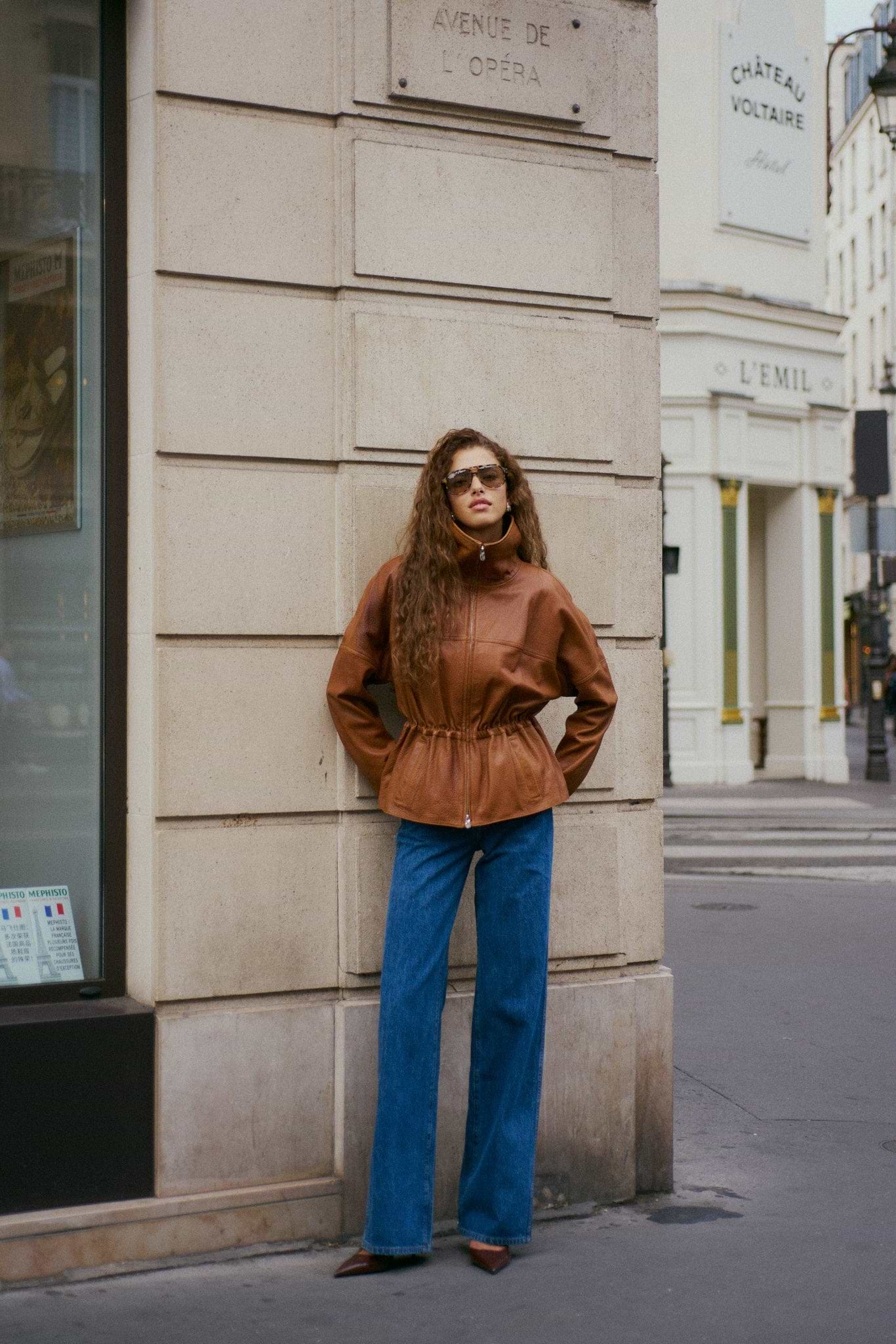 The Leather Parka (Cognac)