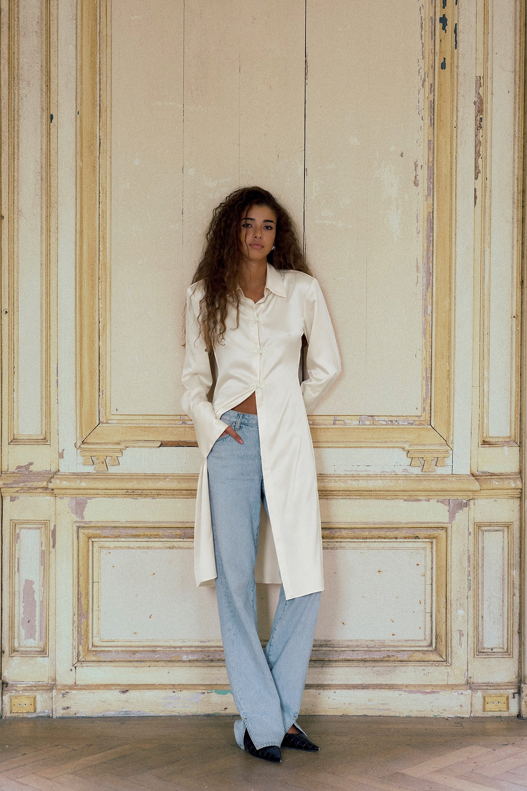 Tailored Silk Duster (Cream)