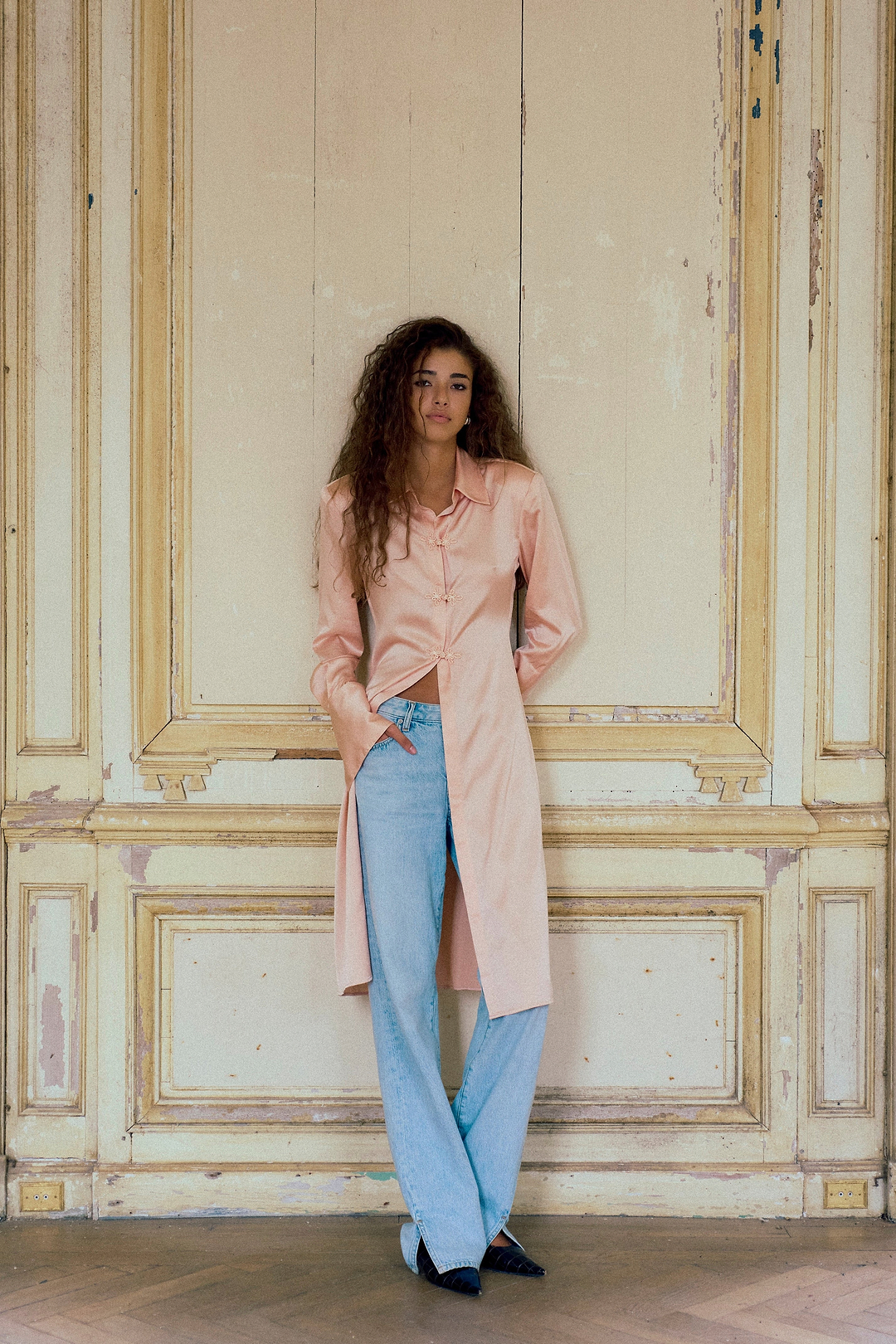 Tailored Silk Duster (Rose Clay)