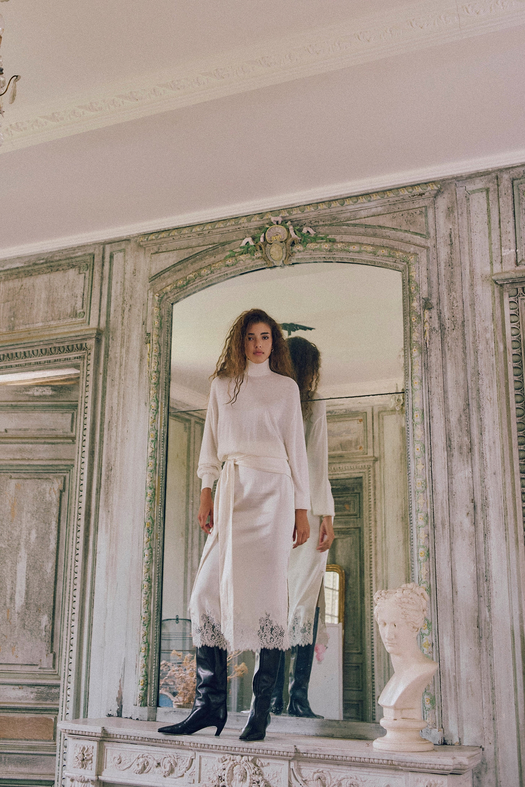 Relaxed Cashmere Turtleneck (Cream) (NEW SKU)