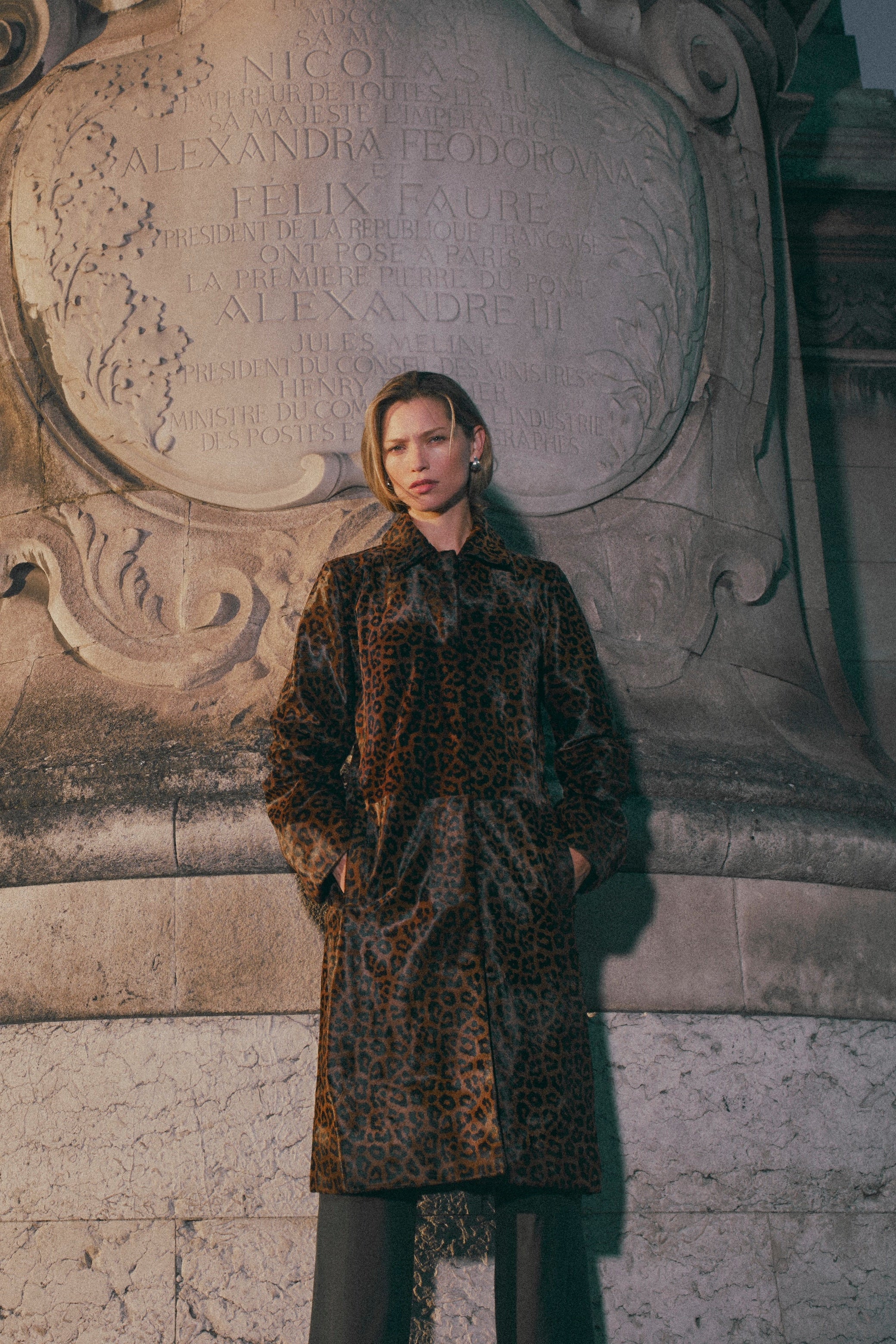Pony Hair Trench Coat (Leopard)