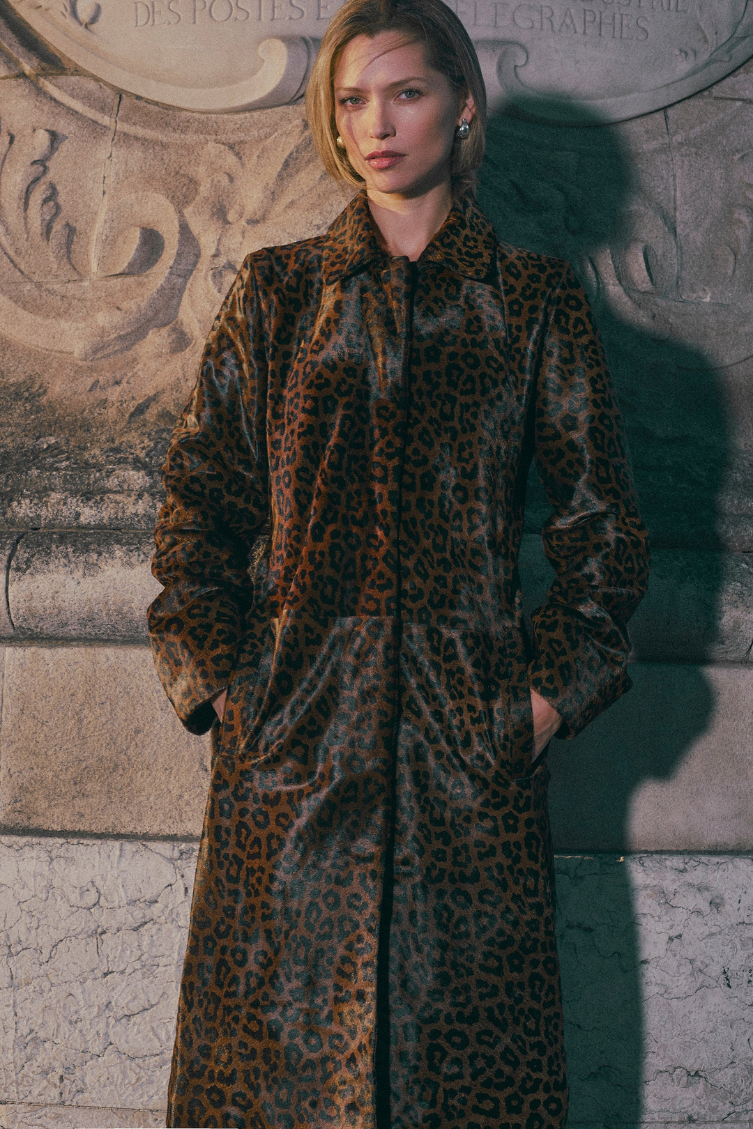 Pony Hair Trench Coat (Leopard)