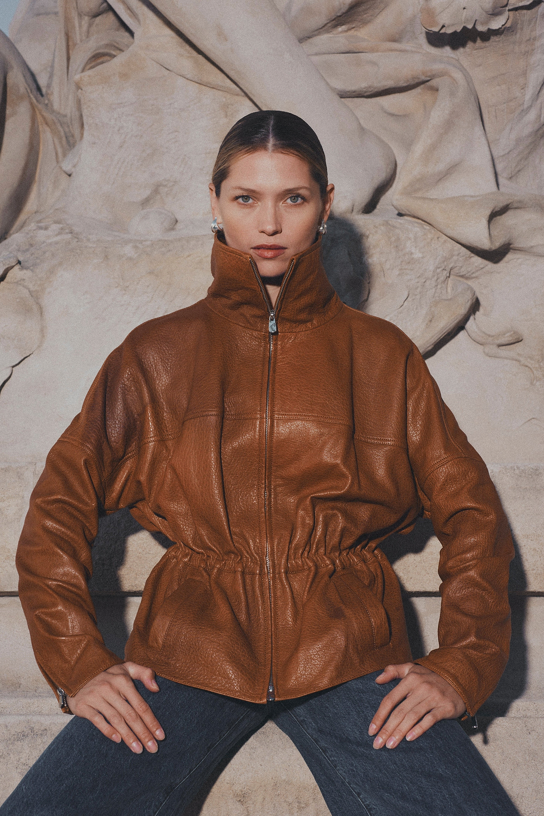 The Leather Parka (Cognac)