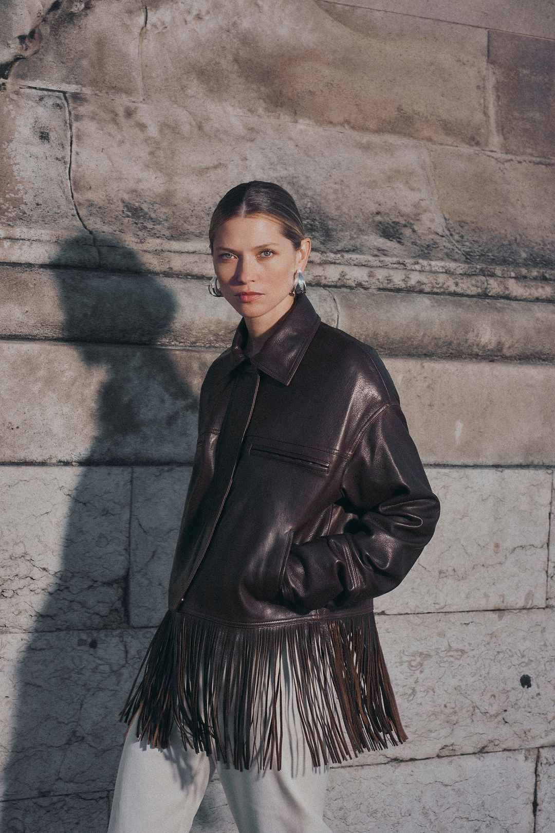 The Leather Fringe Jacket (Espresso)