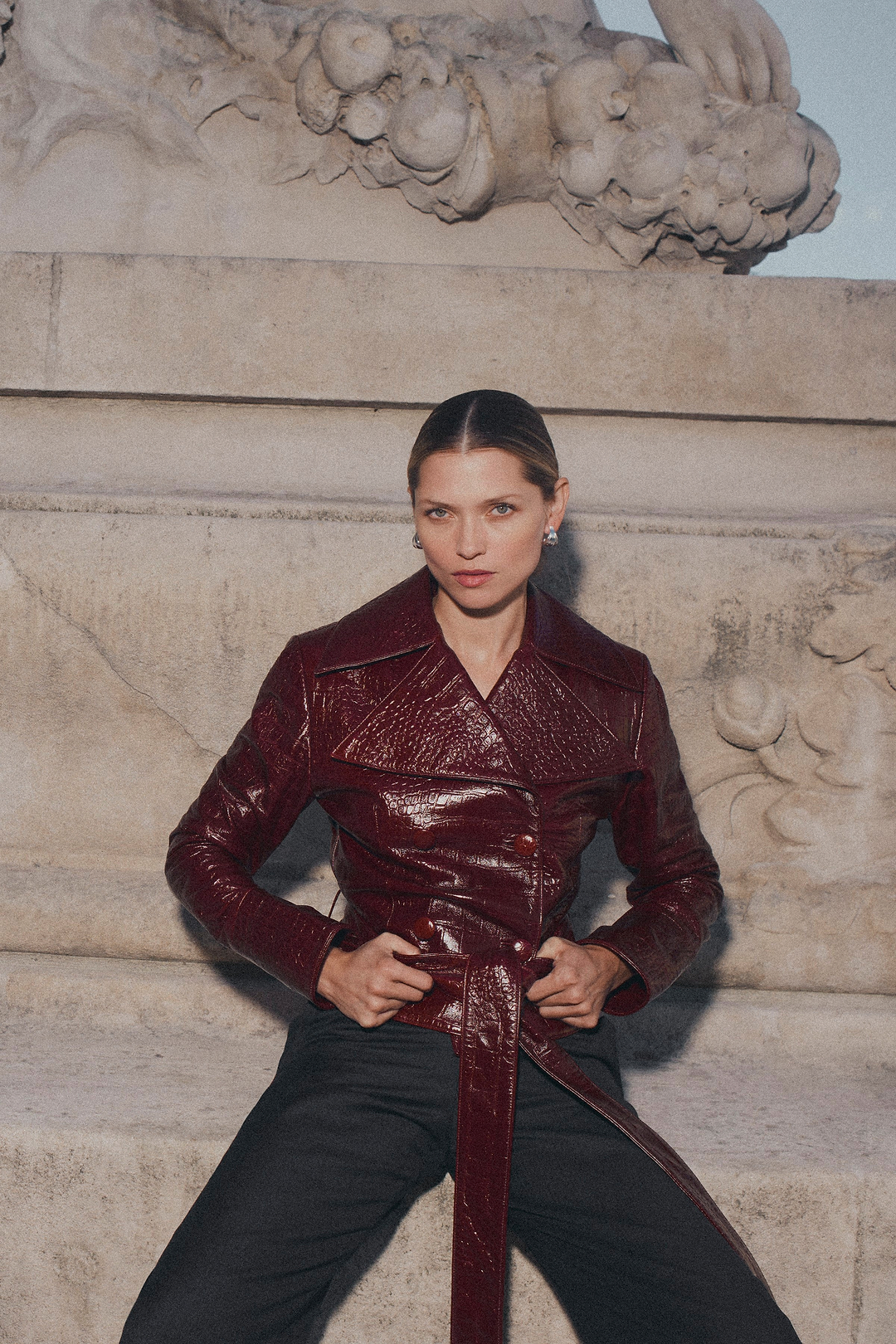 Cropped Trench (Oxblood)
