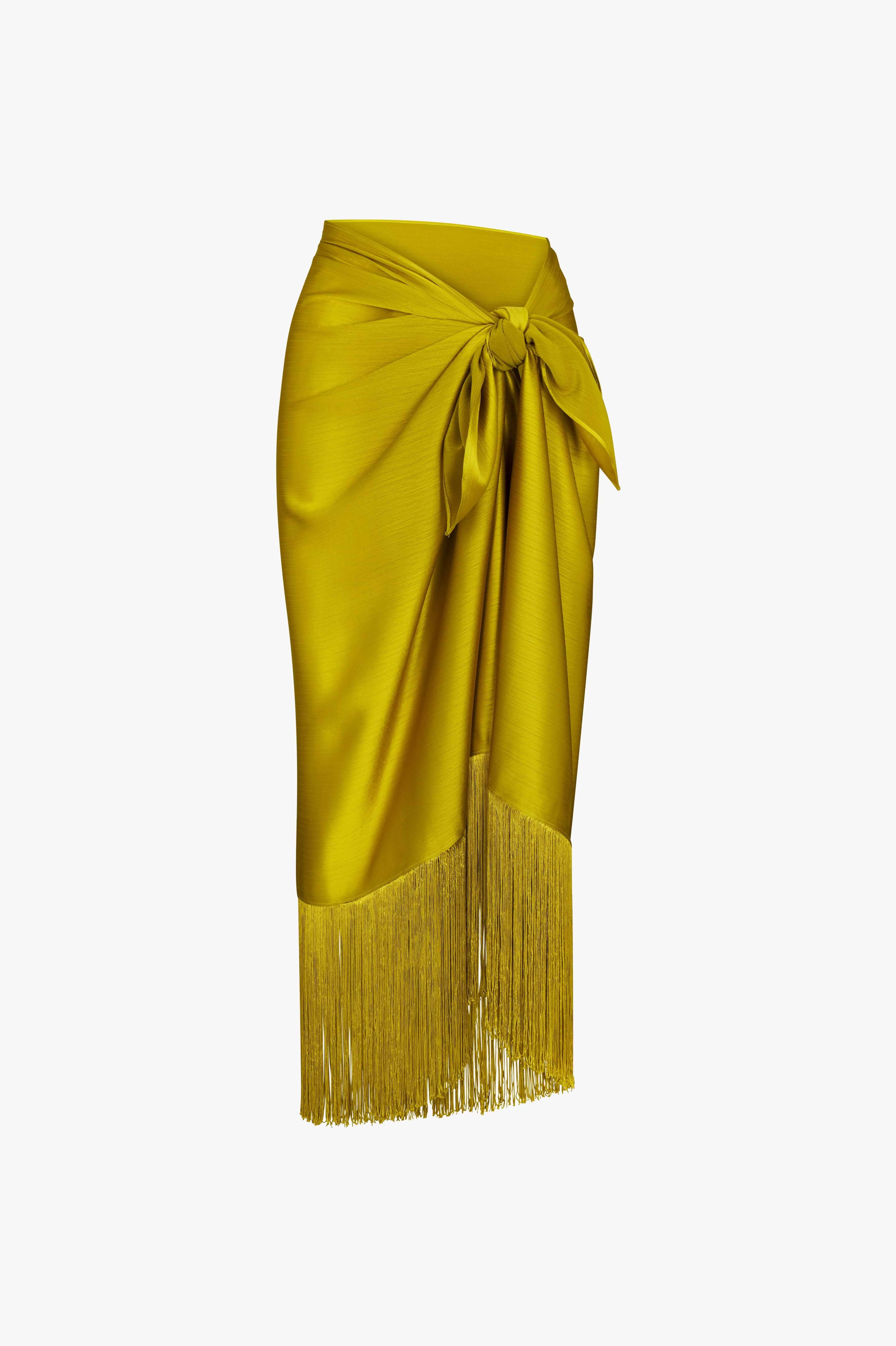 Fringe Sarong (Chartreuse)